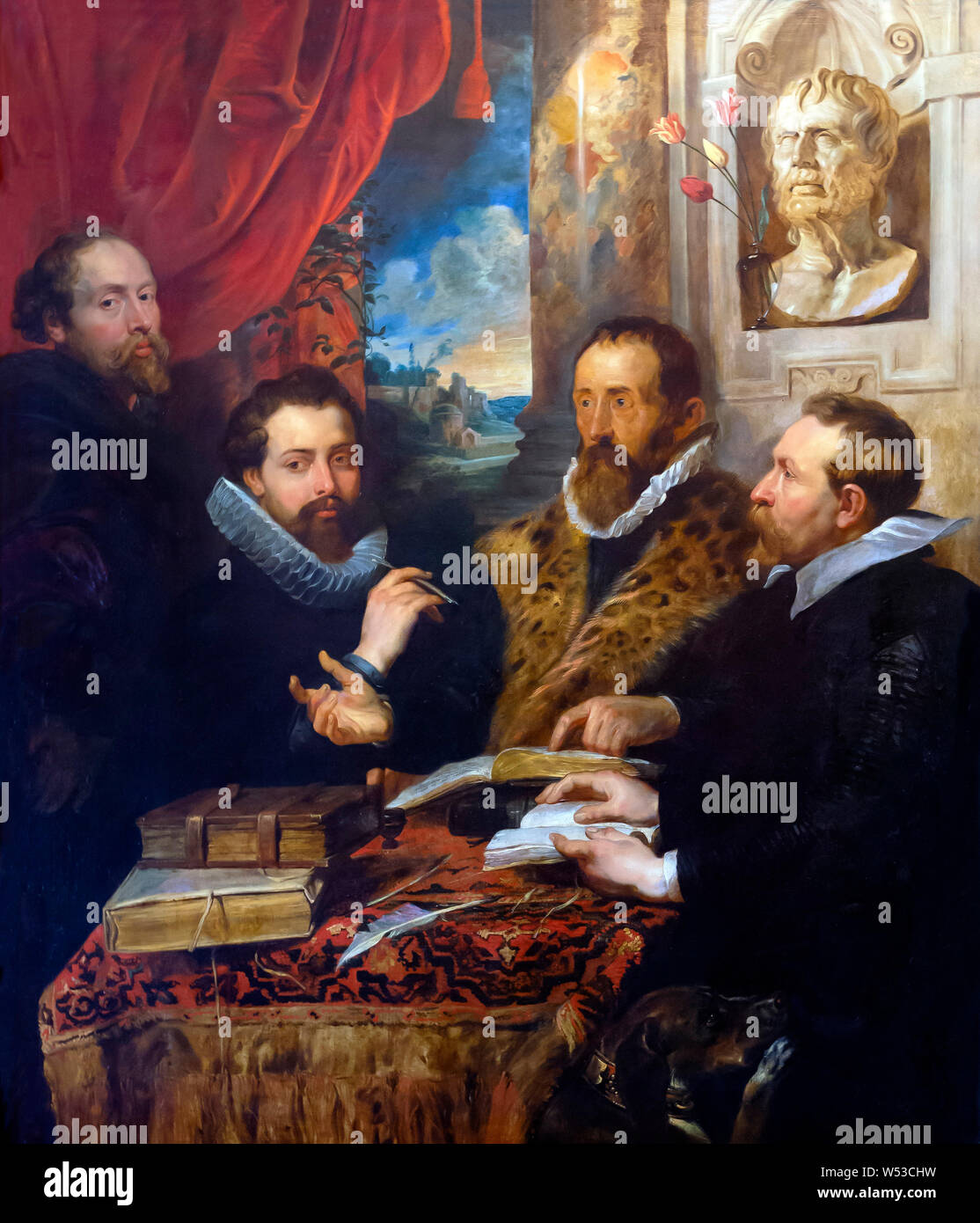 Four Philosophers, Peter Paul Rubens, 1611-12,  Palatine Gallery, Pitti Palace, Florence, Tuscany, Italy, Europe Stock Photo