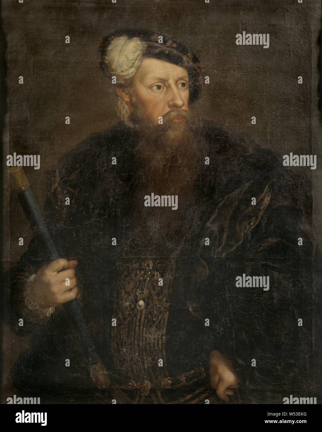 Attributed to Lorens Pasch the Younger, King Gustav I, Gustav I (approx. 1497-1560), King of Sweden Swedish, Gustav Vasa (1496-1560), King of Sweden, circa 1768, Oil on canvas, Oil, on canvas, Height, 98.5 cm (38.7 inches), Width, 78.5 cm (30.9 inches) Stock Photo