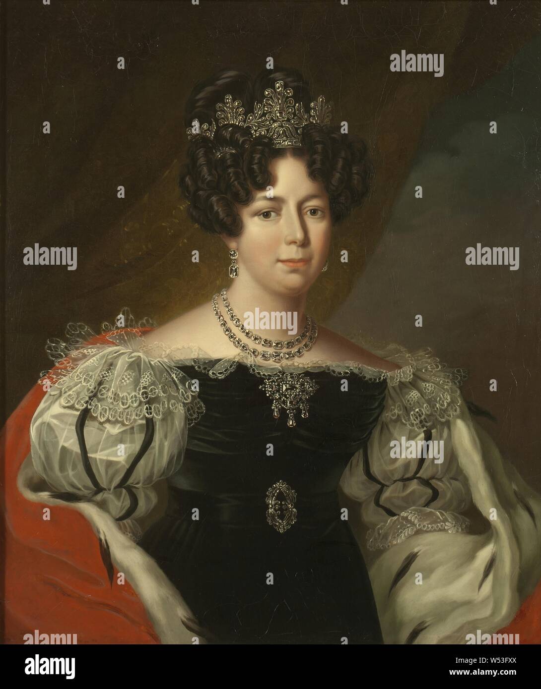 Attributed to Fredric Westin, Queen Desideria, Desideria, 1777-1860, Queen of Sweden and Norway, painting, oil on canvas, Height, 82 cm (32.2 inches), Width, 60 cm (23.6 inches) Stock Photo