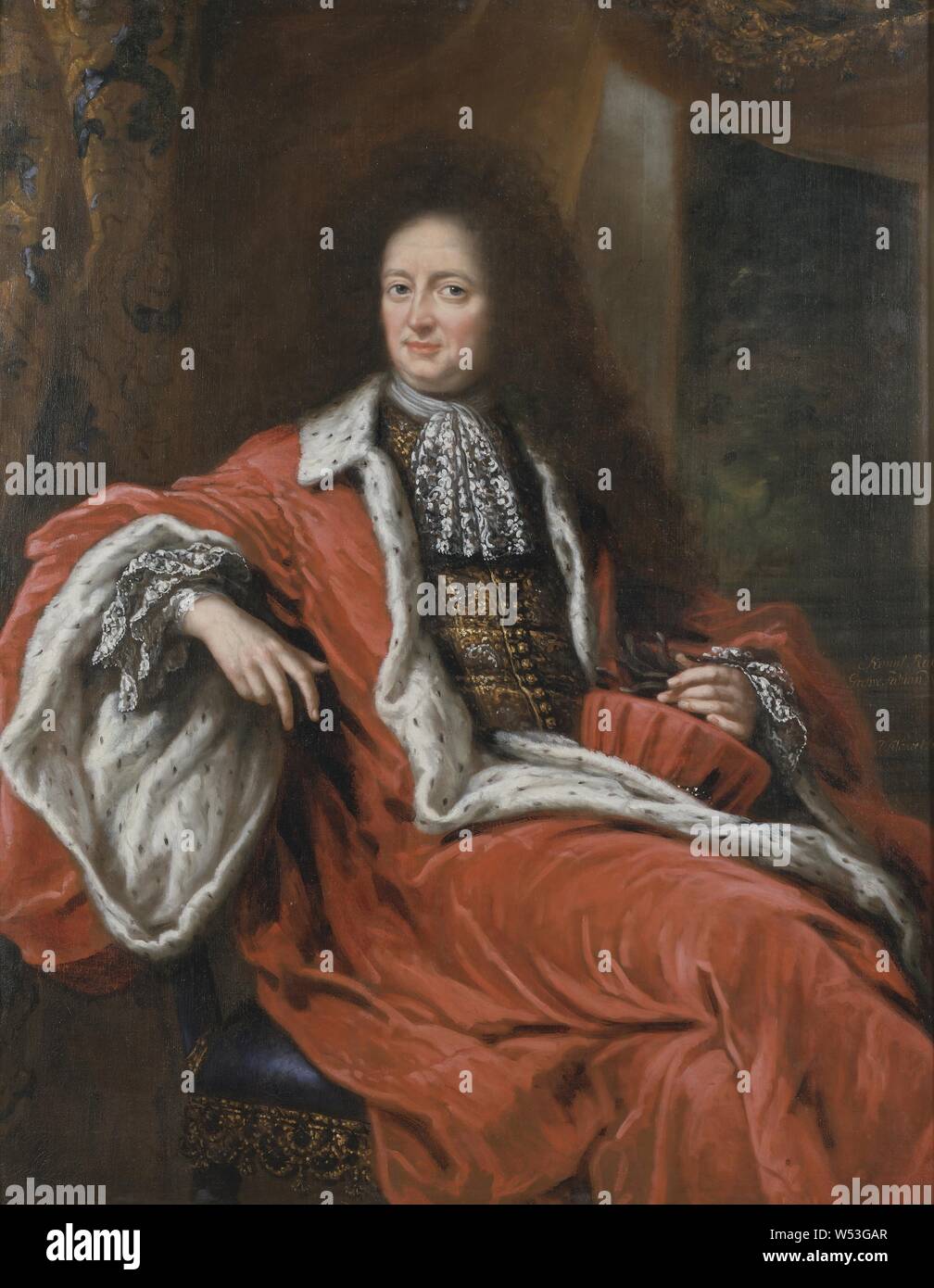 Attributed to David Klöcker Ehrenstrahl, Fabian Wrede, 1641-1712, painting, 1690, oil on canvas, Height, 143 cm (56.2 inches), Width, 115 cm (45.2 inches), Signed, D, Click on Ehrenstrahl Stock Photo