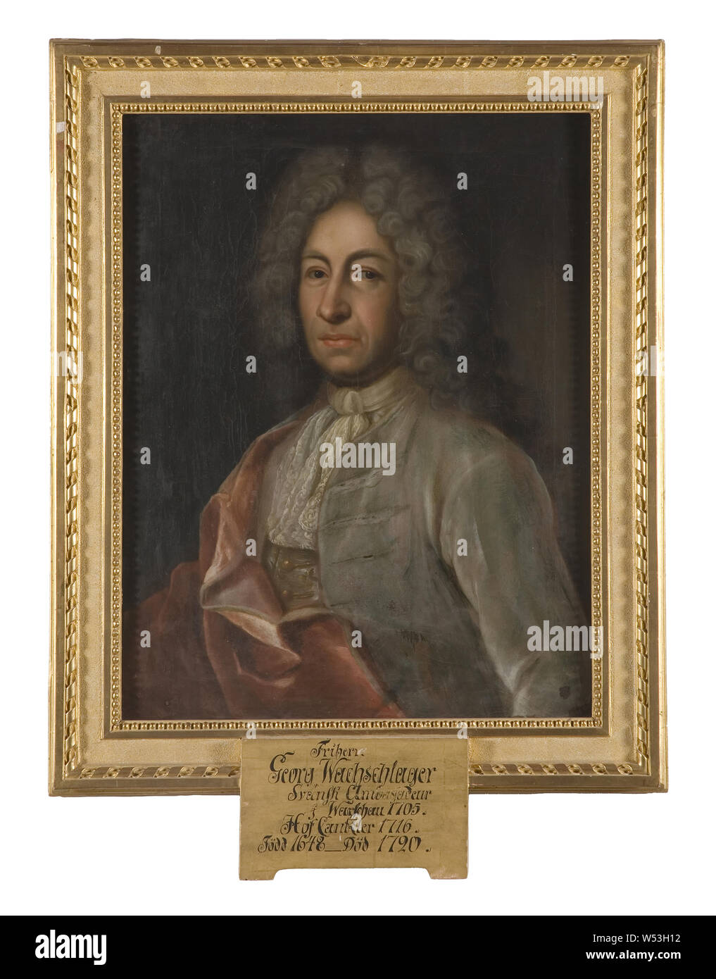 Georg Wachschlager, 1648-1720, painting, oil on canvas, Framed, Height, 90 cm (35.4 inches), Width, 67 cm (26.3 inches), Depth, 5 cm (1.9 inches) Stock Photo