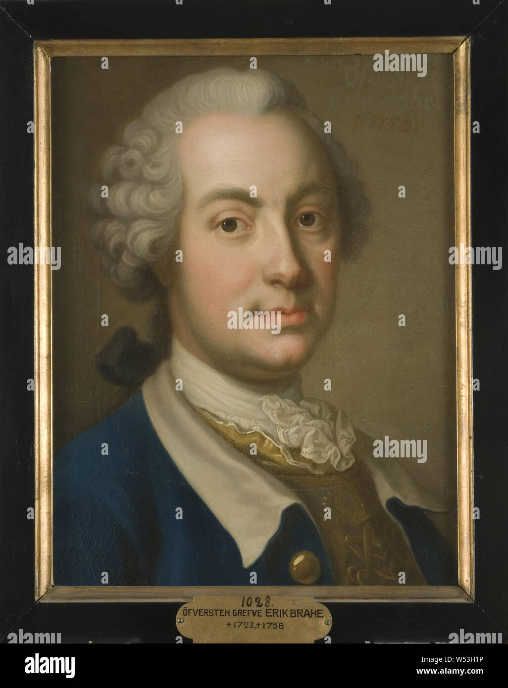 Attributed to Magnus Hallman, Erik Brahe, 1722-1756, painting, oil on canvas, Height, 40 cm (15.7 inches), Width, 32 cm (12.5 inches) Stock Photo