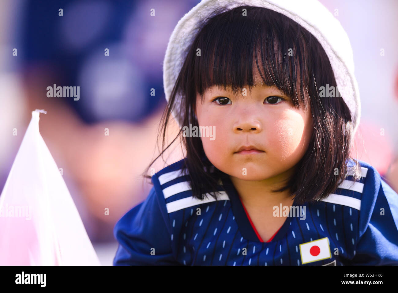 Little Japanese football fans show support for Japan national football