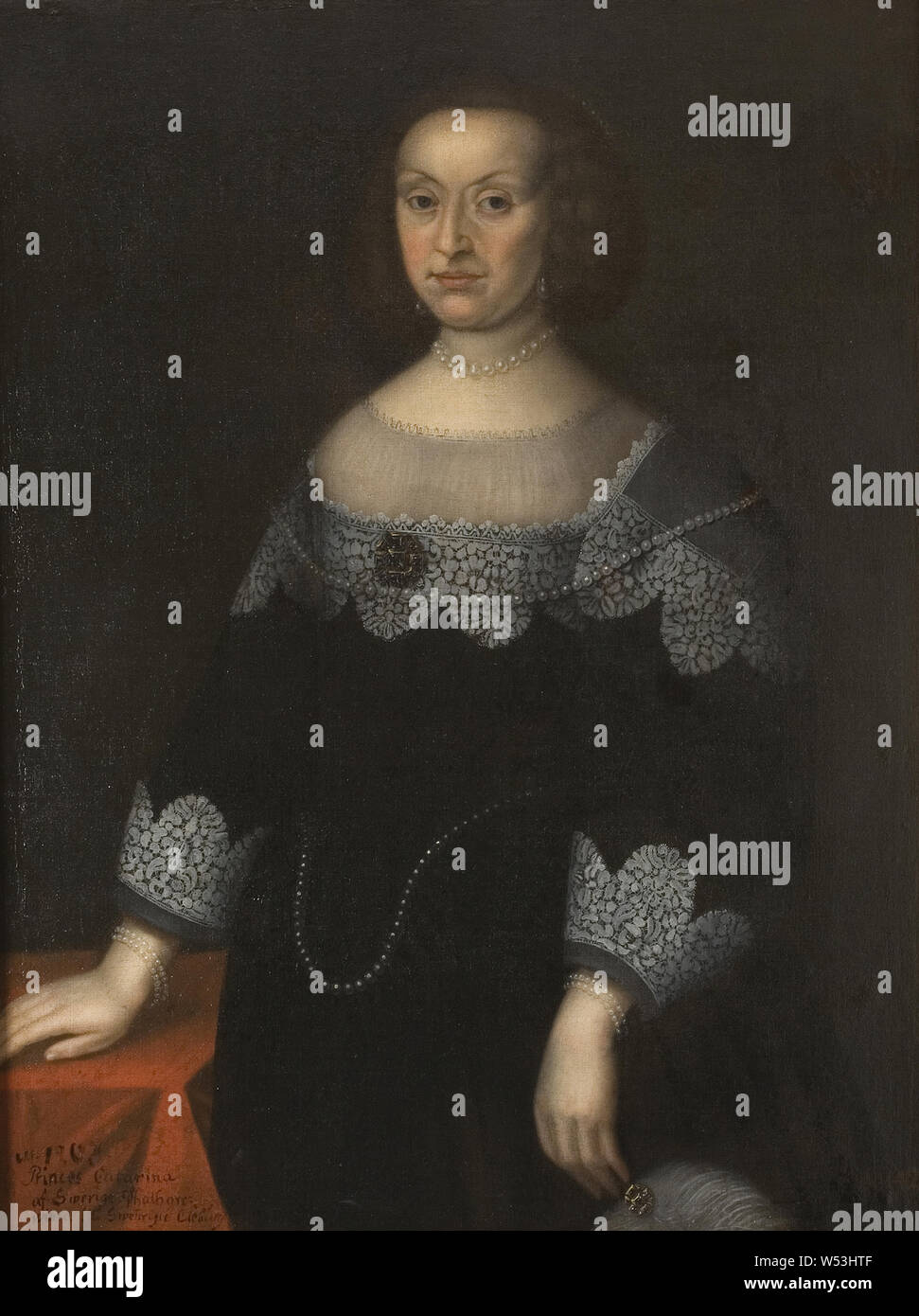 Attributed to Jacob Heinrich Elbfas, Katarina, 1584-1638, Princess of  Sweden, pfalzgrevinna of Zweibrücken, painting, portrait