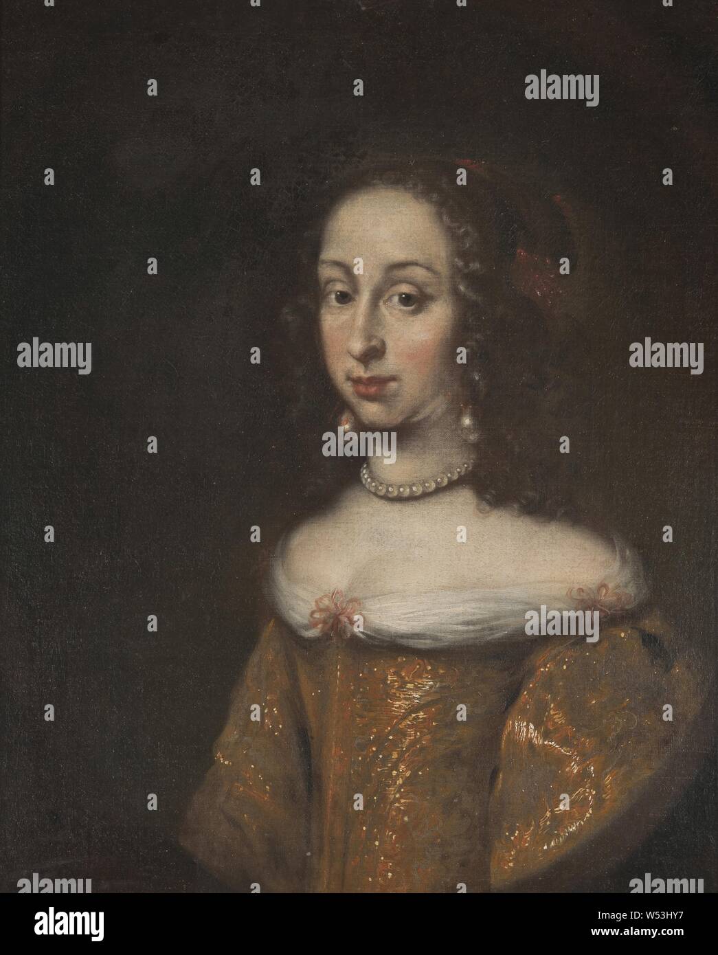 Jürgen Ovens, Queen Hedvig Eleonora, Hedvig Eleonora, 1636-1715, Princess of Holstein-Gottorp, Queen of Sweden, painting, portrait, Hedvig Eleonora of Holstein-Gottorp, oil on canvas, Height, 69 cm (27.1, inch), Width, 56 cm (22 inches), Signed, Ovens Stock Photo