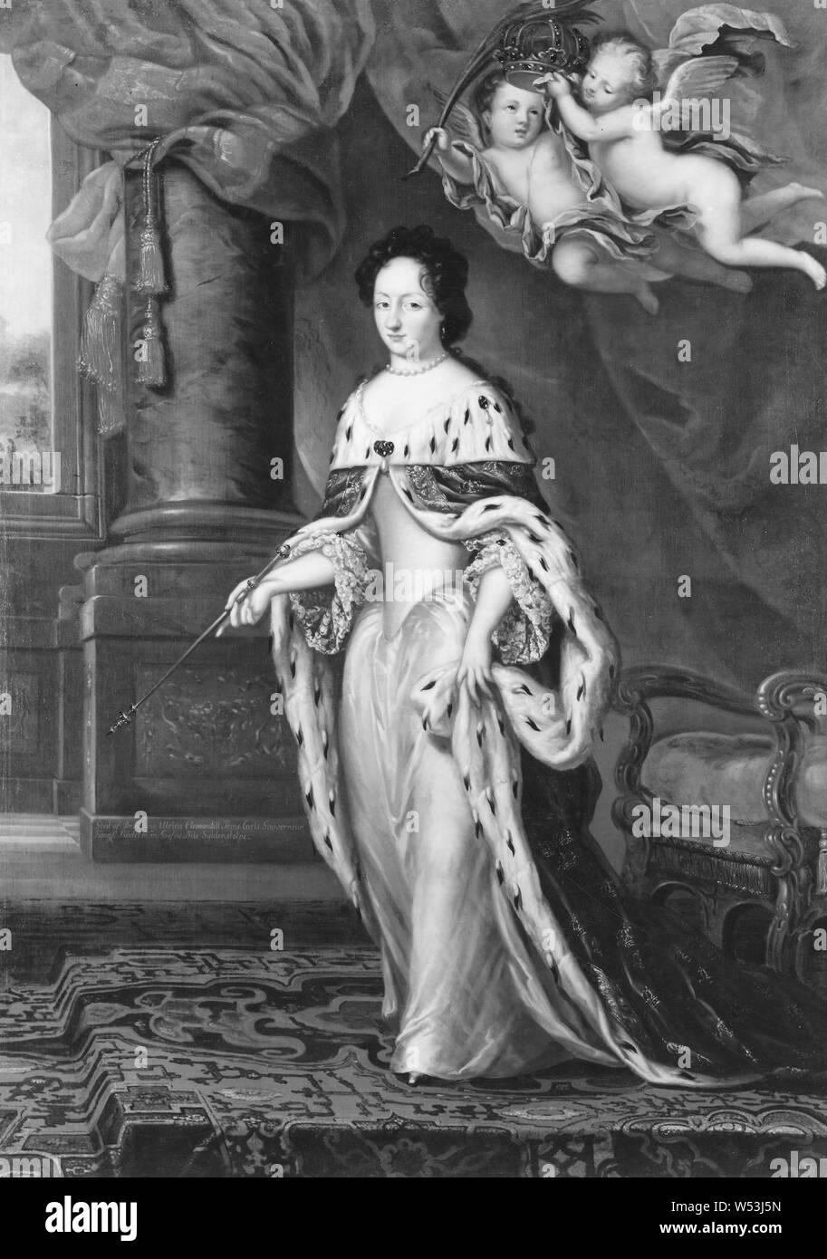 Attributed To David Klocker Ehrenstrahl Queen Ulrika Eleonora D A Ulrika Eleonora D A 1656 1693 Princess Of Denmark Queen Of Sweden Painting Ulrika Eleonora Of Denmark Oil On Canvas Height 246 Cm 96 8 Inches