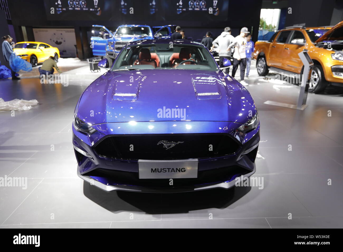 File A Ford Mustang Car Is Displayed Ahead Of The First China International Import Expo Ciie 18 In Shanghai China 2 November 18 Volkswag Stock Photo Alamy