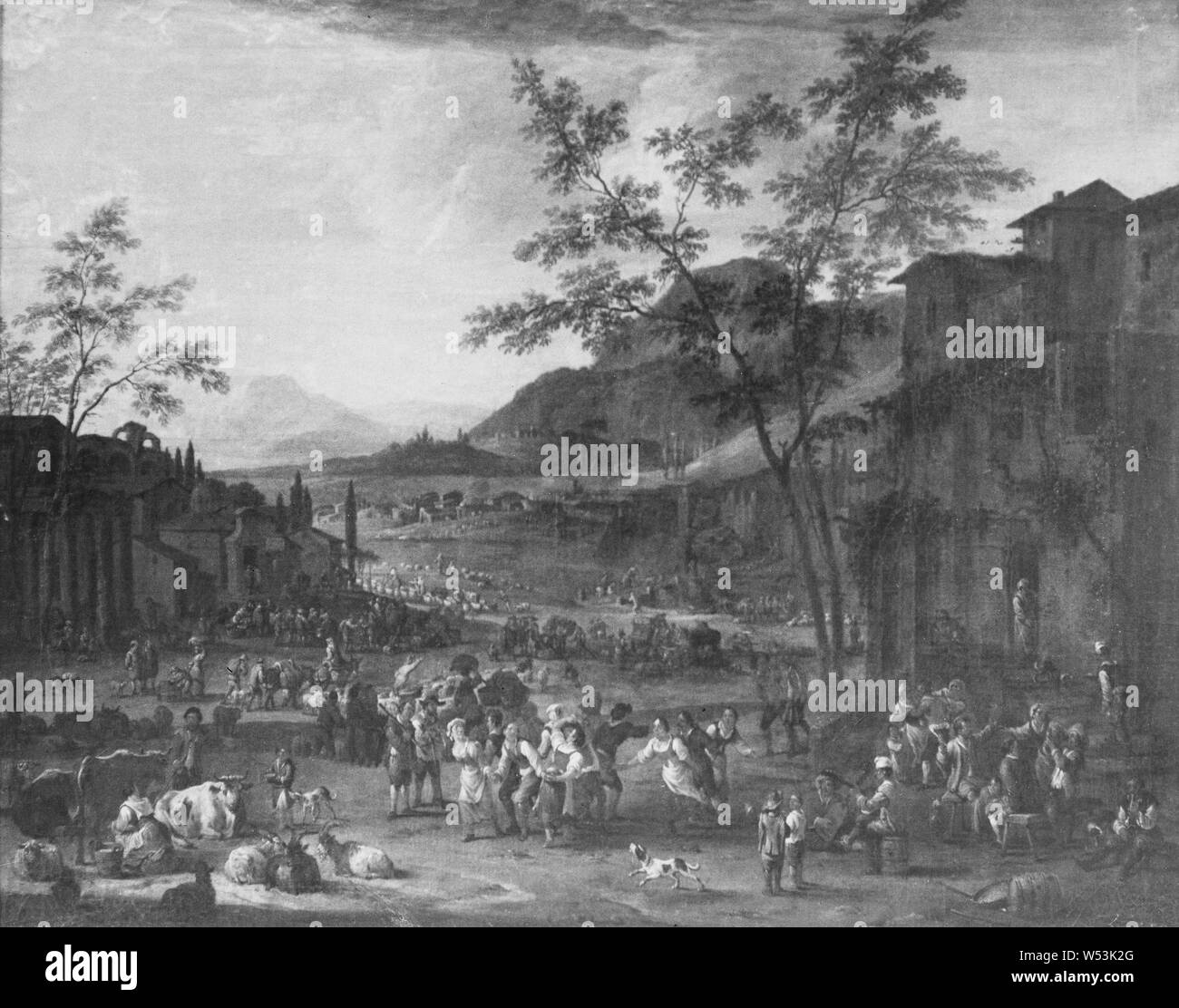 Peeter Van Bredael Italian Market Italian Market Painting Oil On Canvas Height 70 Cm 27 5 Inches Width 88 Cm 34 6 Inches Signed Stock Photo Alamy
