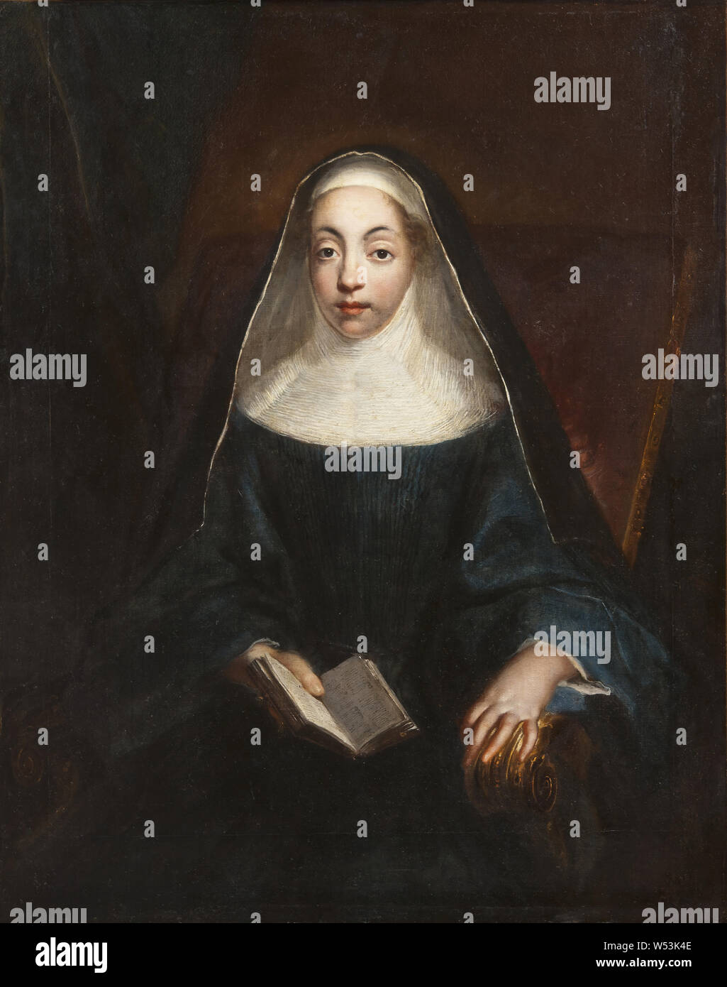 Francesco Trevisani, A Nun, Nunna, painting, 17th century, oil on canvas, Height, 110 cm (43.3 inches), Width, 87 cm (34.2 inches) Stock Photo