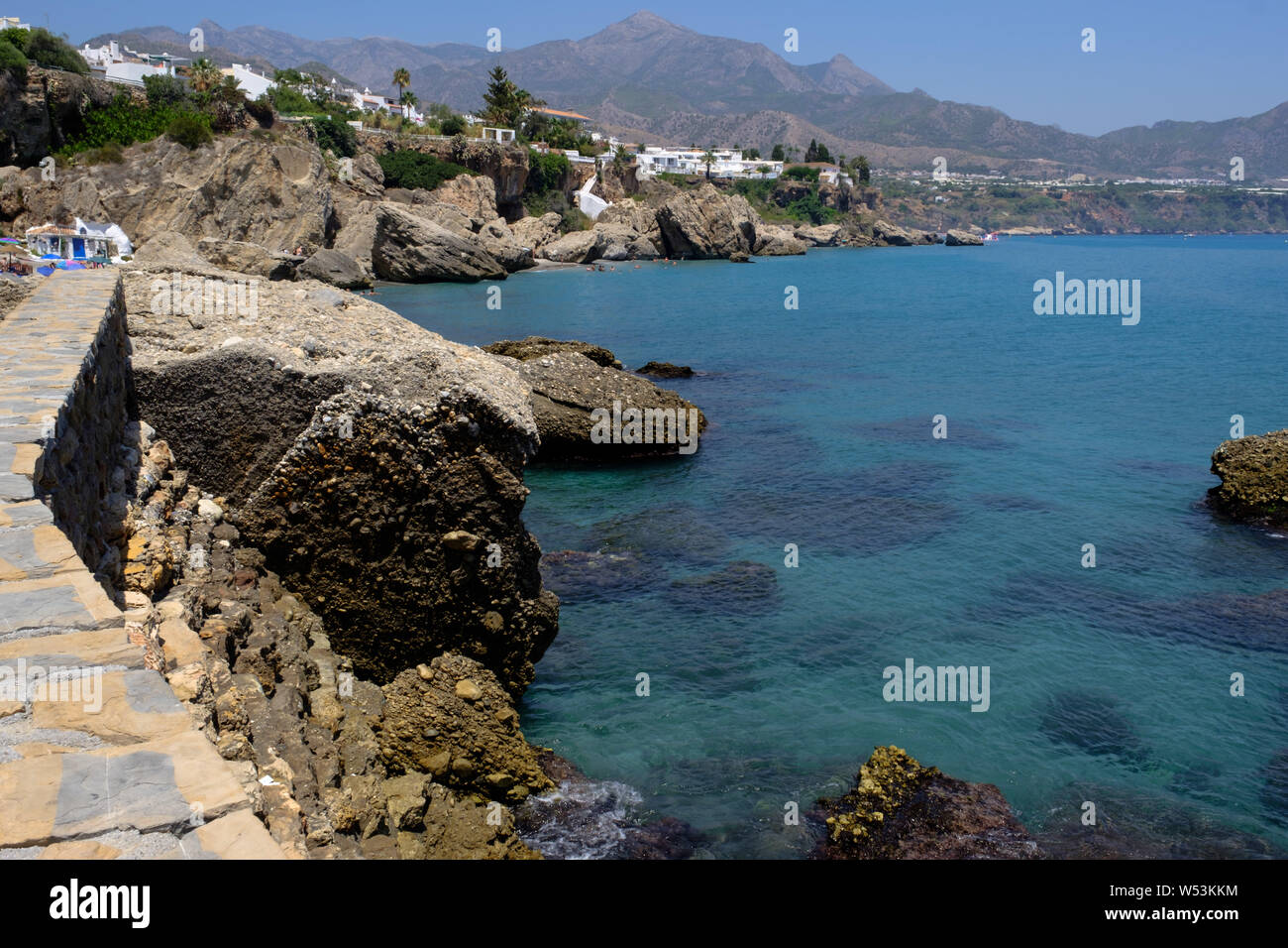 Playa Calahonda in Nerja, Andalucia, Costa del Sol, Spain, Europe Stock Photo