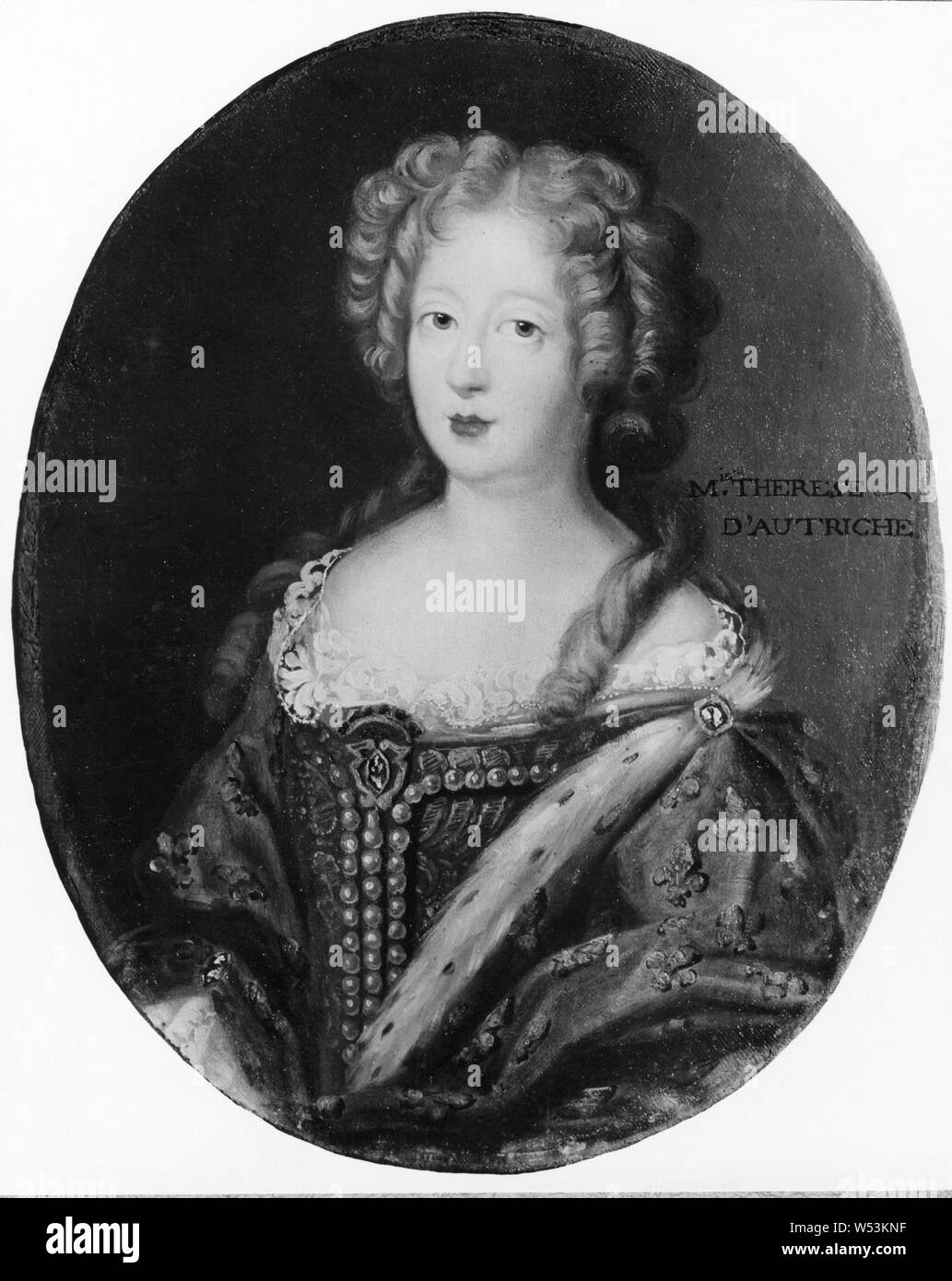 Unidentified painter, Maria Teresia, Maria Teresia (16381683), Queen of France, painting, oil Unidentified painter, Maria Teresia, Maria Teresia (16381683), Queen of France, painting, oil