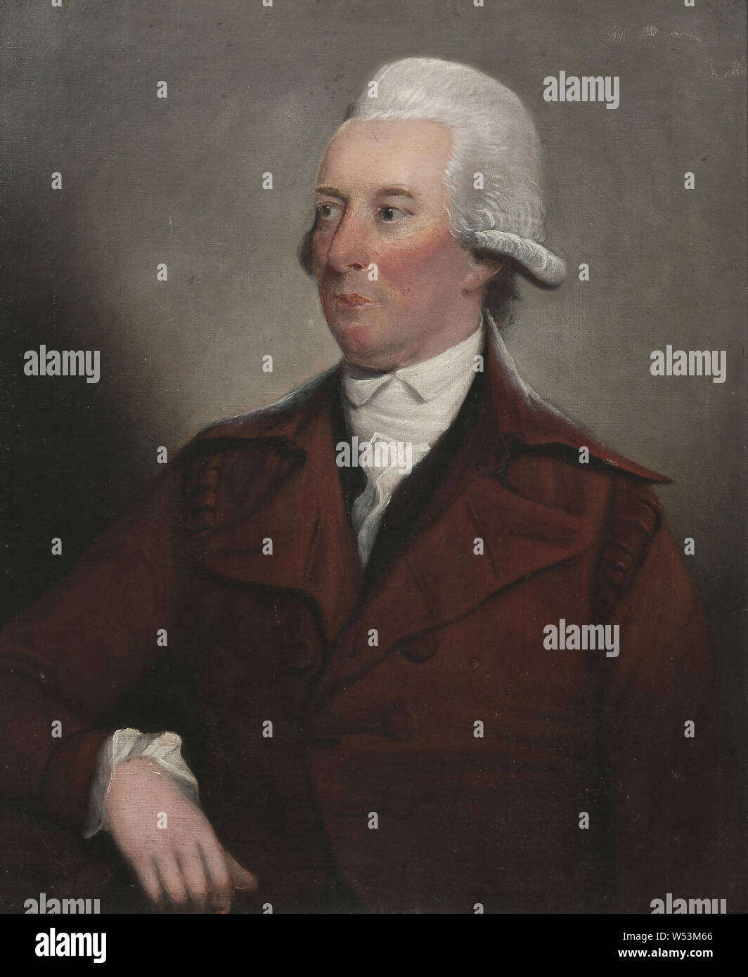 Manner of Henry Raeburn, (1756-1823), Alexander Baron Seton (1738-1814), lawyer, landowner, born in Scotland, working in Sweden and Scotland, g.m. 1. Elizabeth Angus, 2. Anne Innes of Cathlow, nephew of and adopted by George Seton, owned Ekolsund 1786-1828, Oil on canvas, Height: 78 cm (30.7), Width: 64 cm (25.1) Stock Photo
