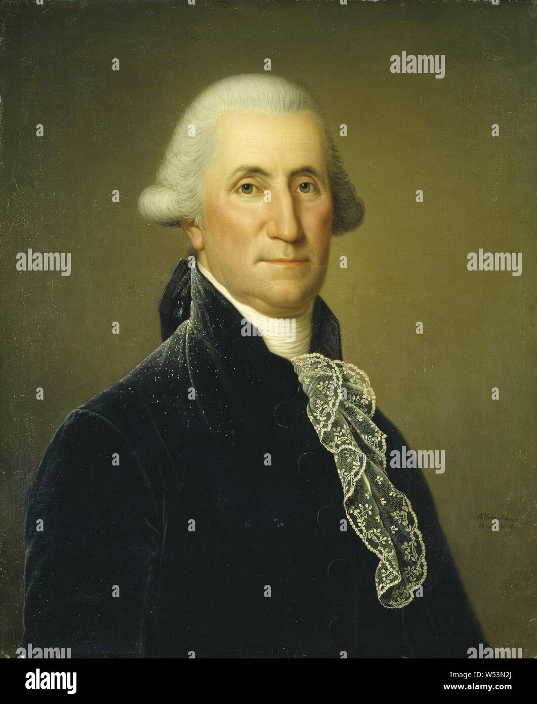 Adolf Ulrik Wertmüller, Washington, painting, portrait, 1795, Oil on canvas, Height, 65
