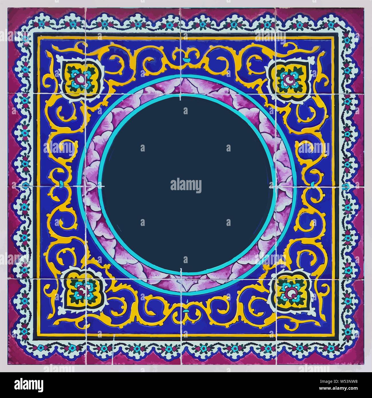 colorfull pattern mandala decoration illustration design vector Stock Vector