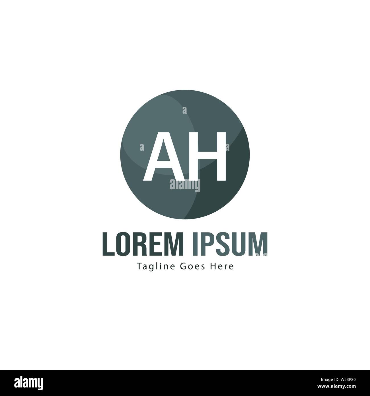 AH Letter Logo Design. Creative Modern AH Letters Icon Illustration ...