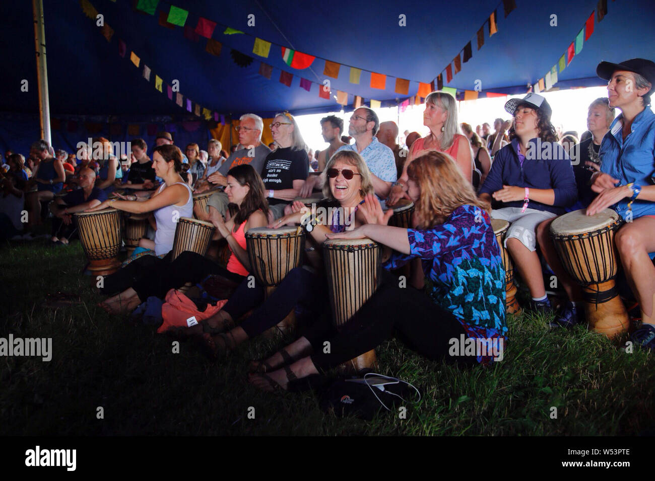 Malmesbury, Wiltshire. 26th July 2019. The Womad festival begins