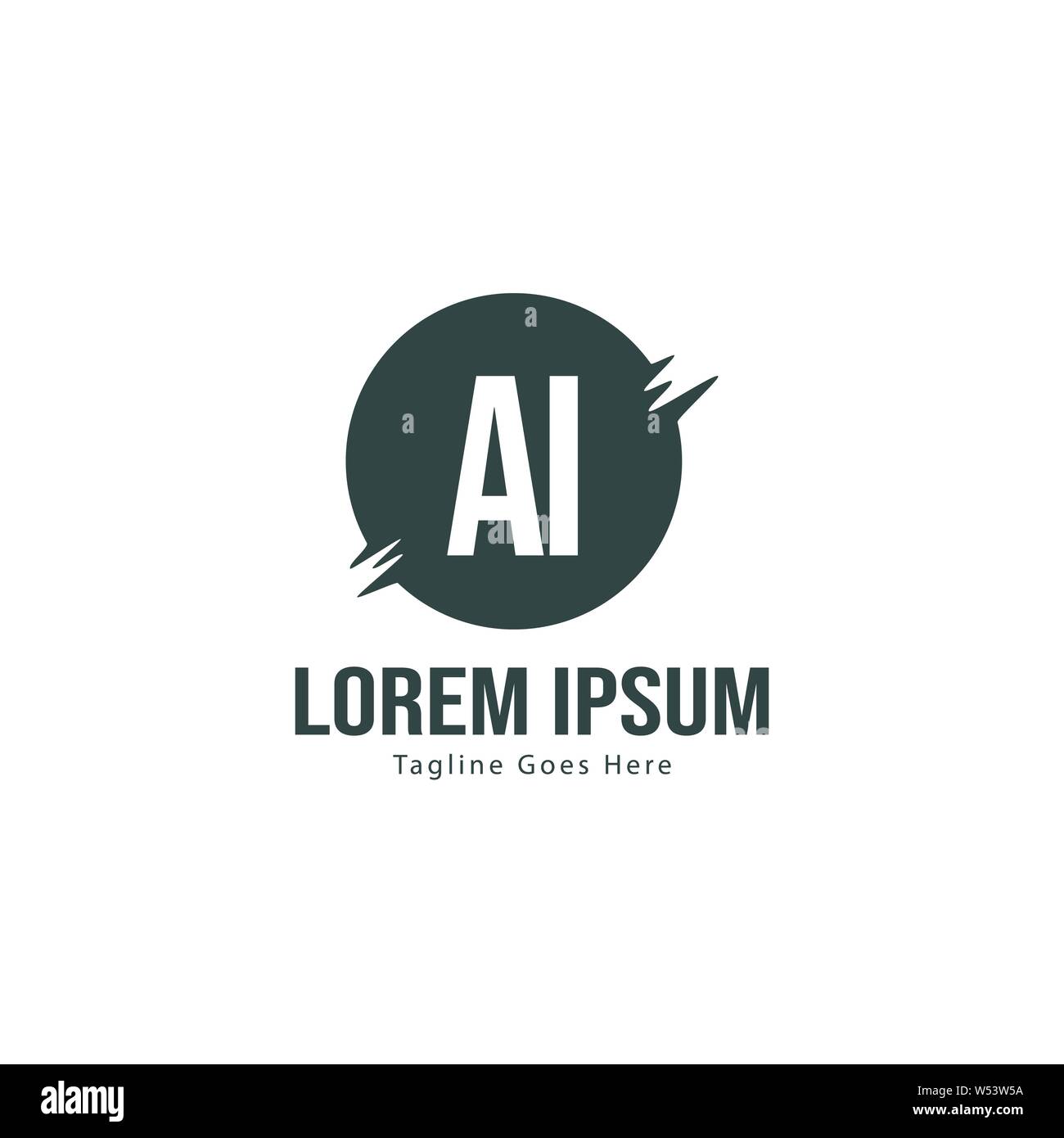 AI Letter Logo Design. Creative Modern AI Letters Icon Illustration ...