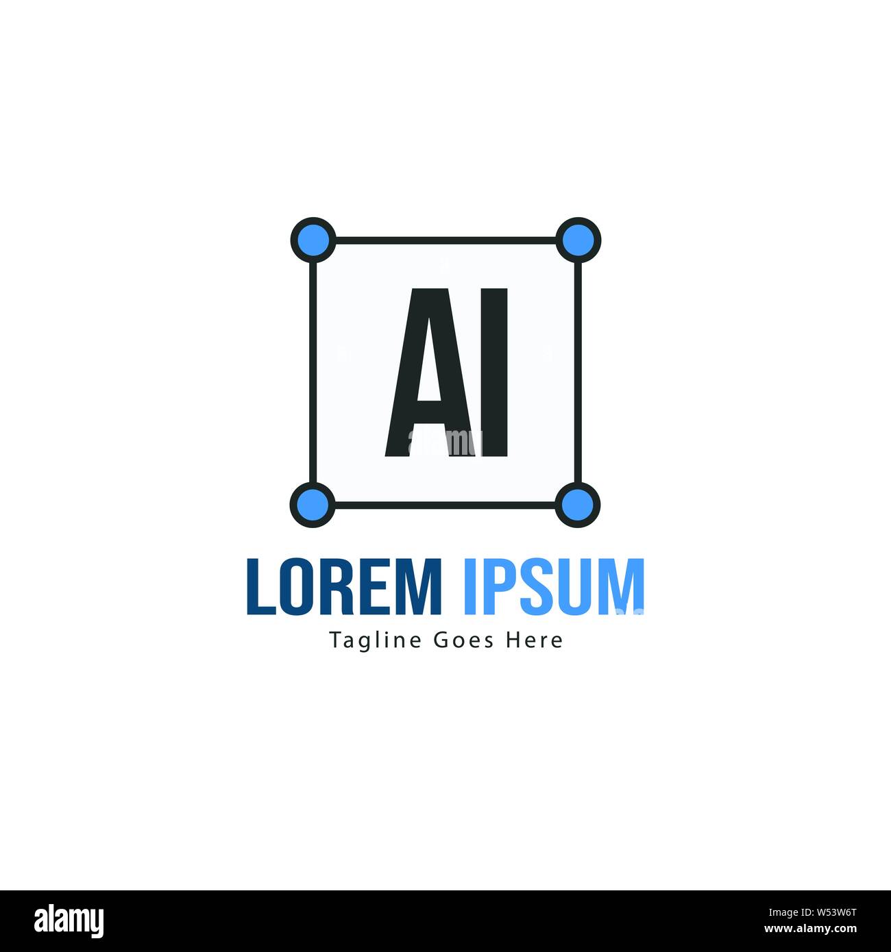 AI Letter Logo Design. Creative Modern AI Letters Icon Illustration ...