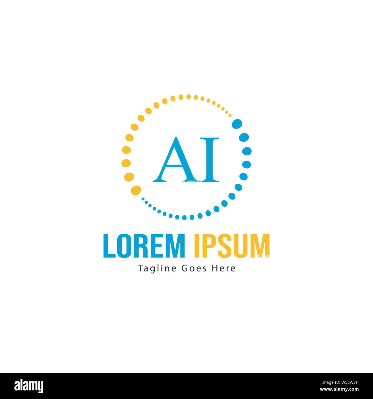 AI Letter Logo Design. Creative Modern AI Letters Icon Illustration ...