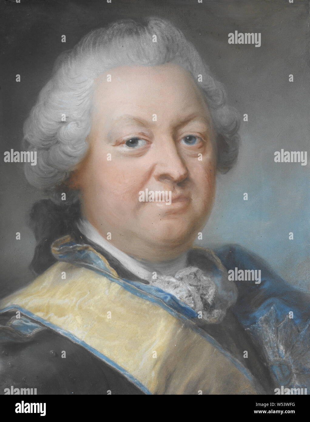 Gustaf Lundberg, Volter Reinhold Stackelberg, Volter Reinhold, Stackelberg, 1705-1801, painting, Pastel, Height, 40 cm (15.7 inches), Width, 32 cm (12.5 inches) Stock Photo