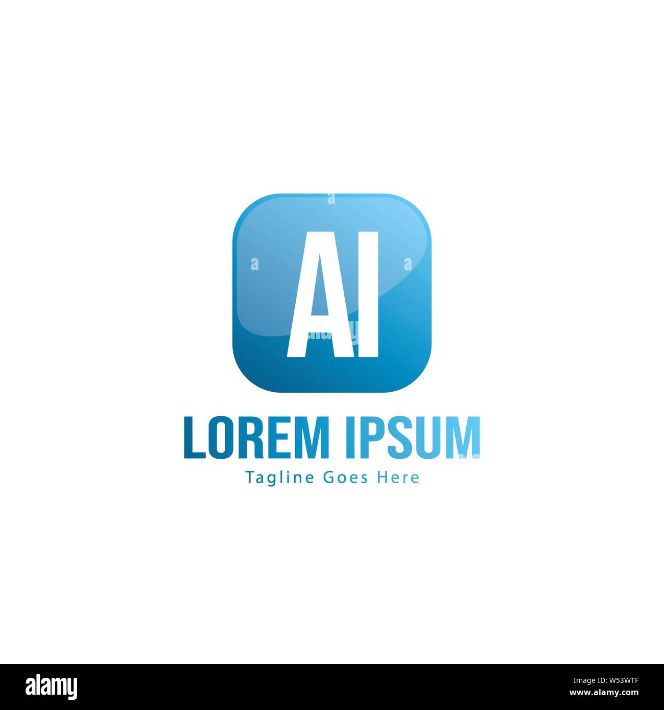 AI Letter Logo Design. Creative Modern AI Letters Icon Illustration ...