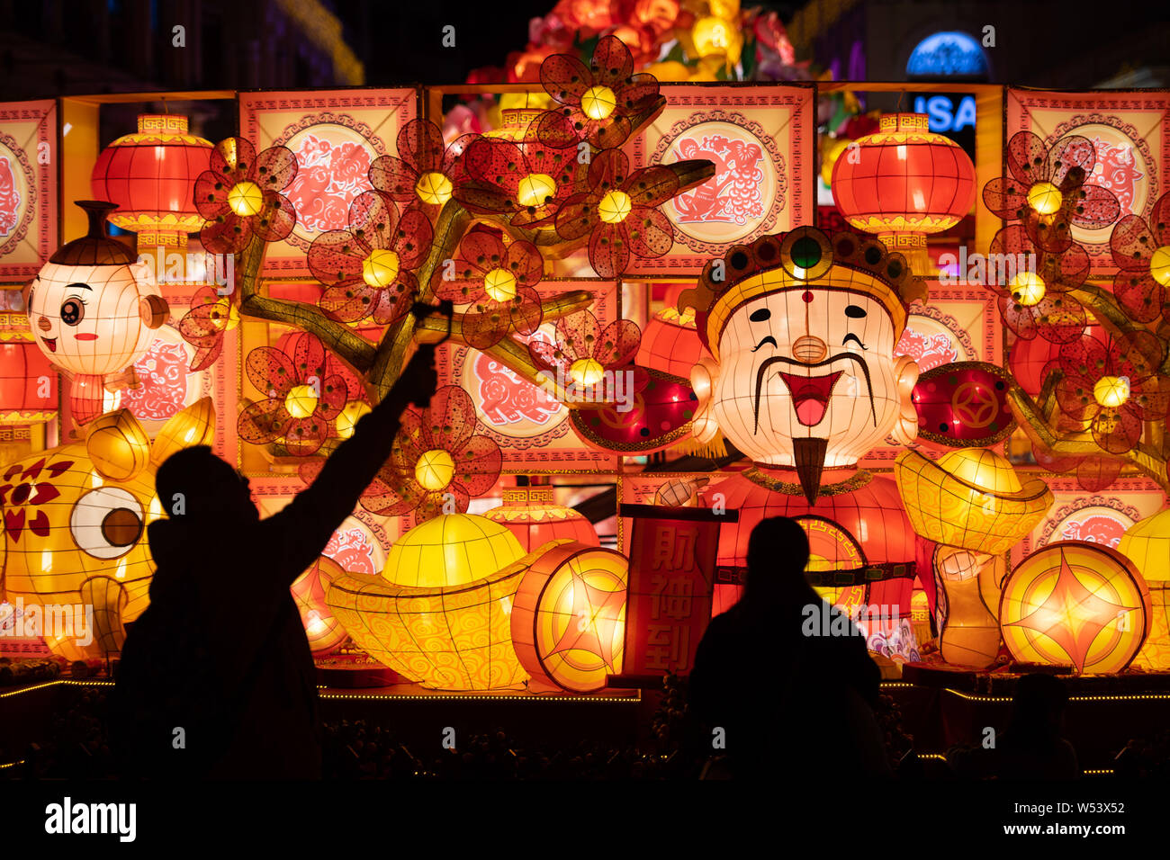 Lantern Decorations Are Illuminated To Mark The Upcoming Spring