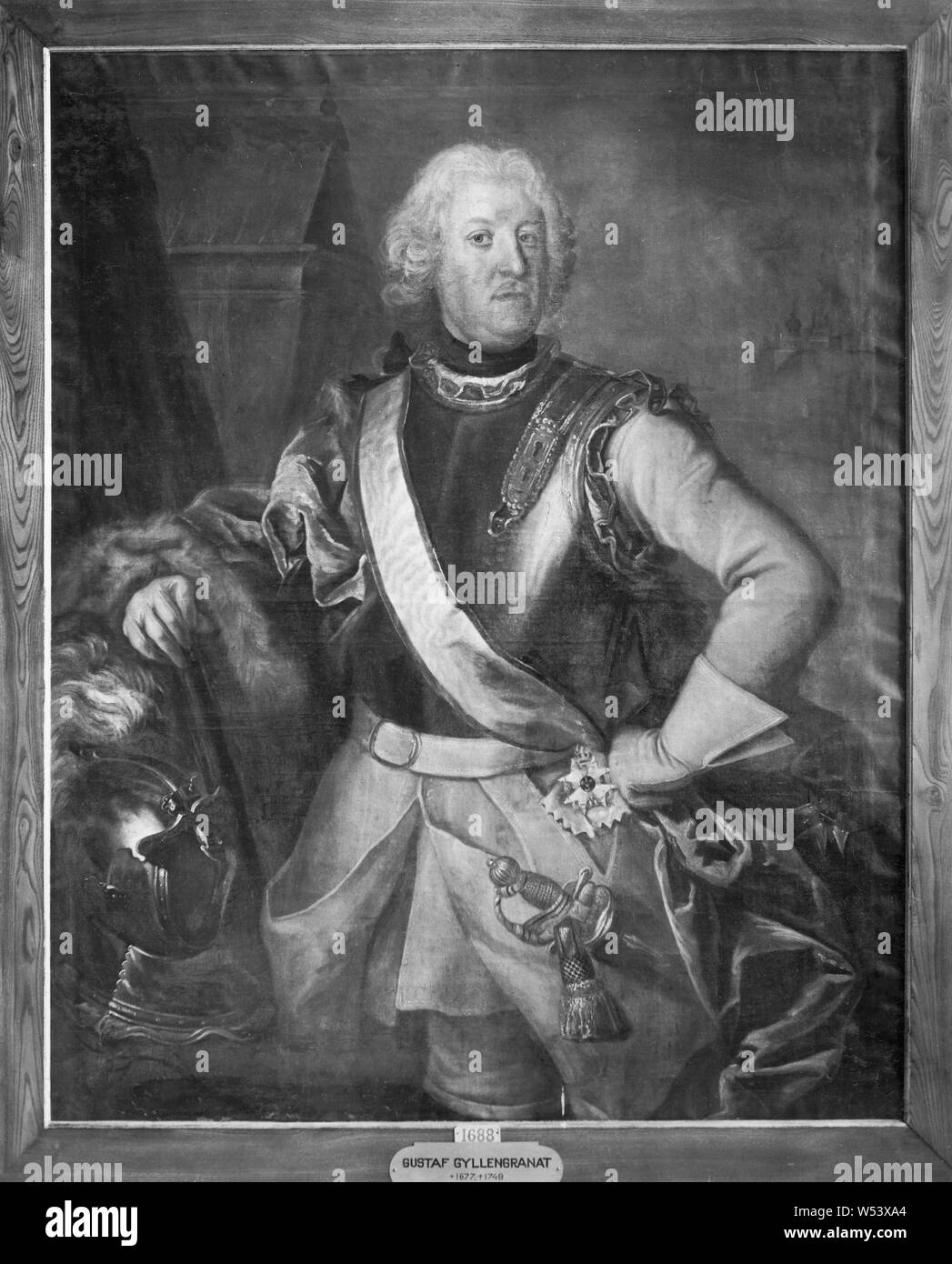 Johan Henrik Scheffel, Gustaf Gyllengranath, Gustav Gyllengranat, 1677-1749, painting, Oil, Height, 140 cm (55.1 inch), Width, 111 cm (43.7 inches) Stock Photo