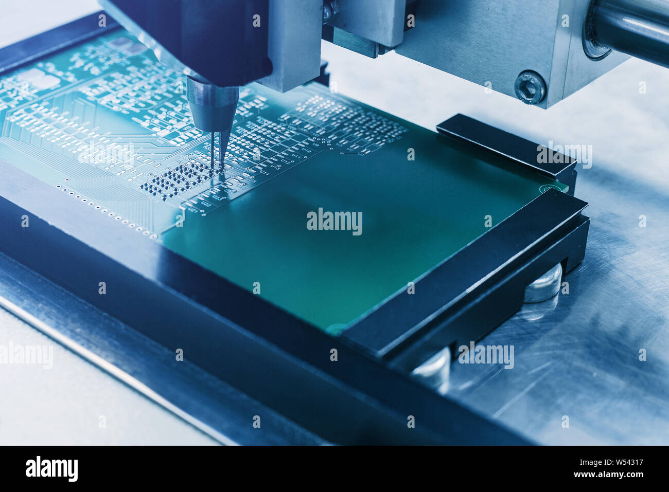 Automated production circuit boards hires stock photography and images