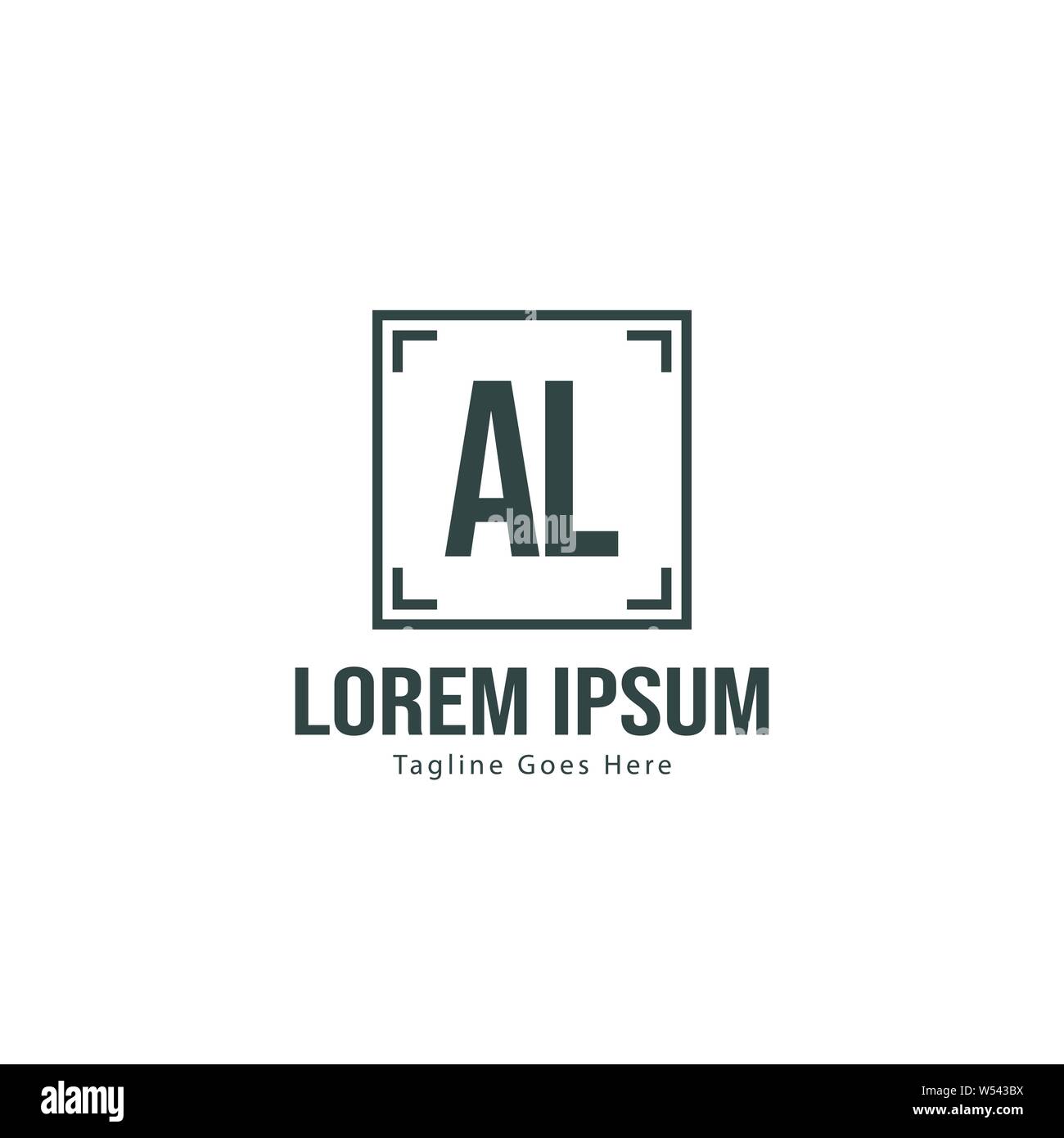 AL Letter Logo Design. Creative Modern AL Letters Icon Illustration ...