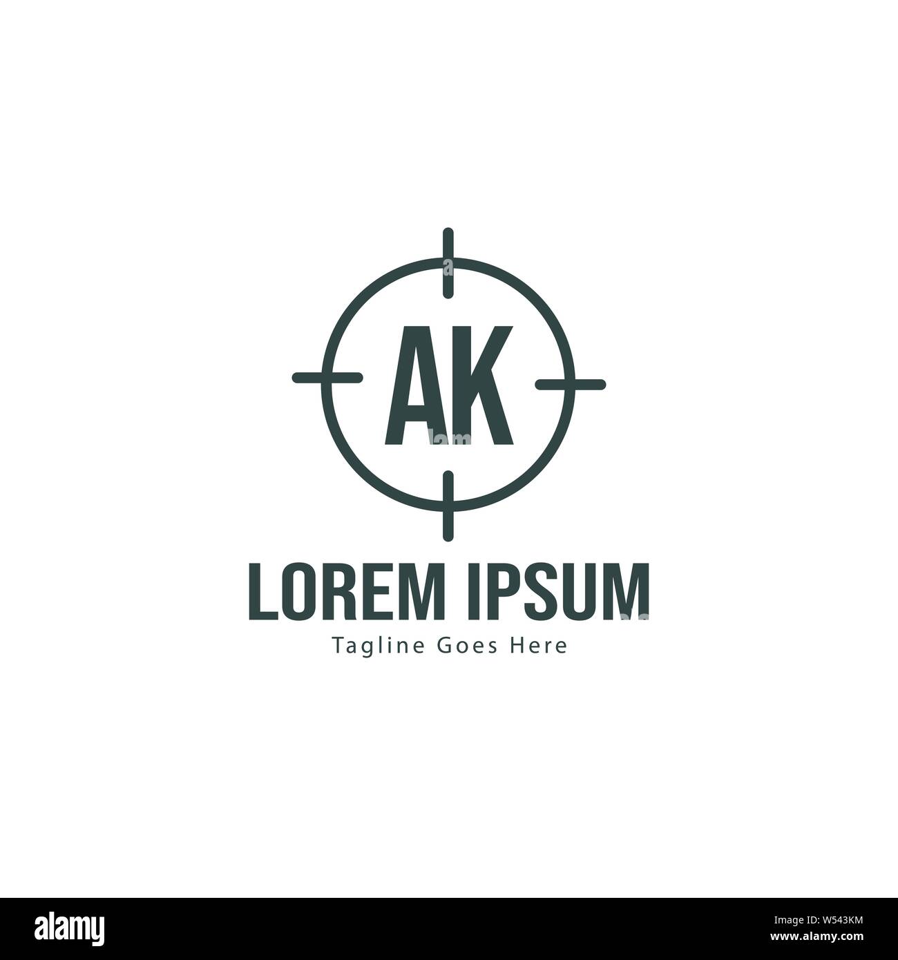 AK Letter Logo Design. Creative Modern AK Letters Icon Illustration ...