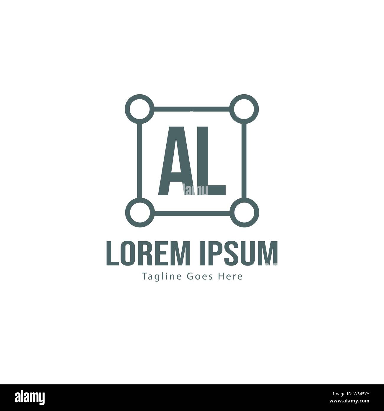 AL Letter Logo Design. Creative Modern AL Letters Icon Illustration ...