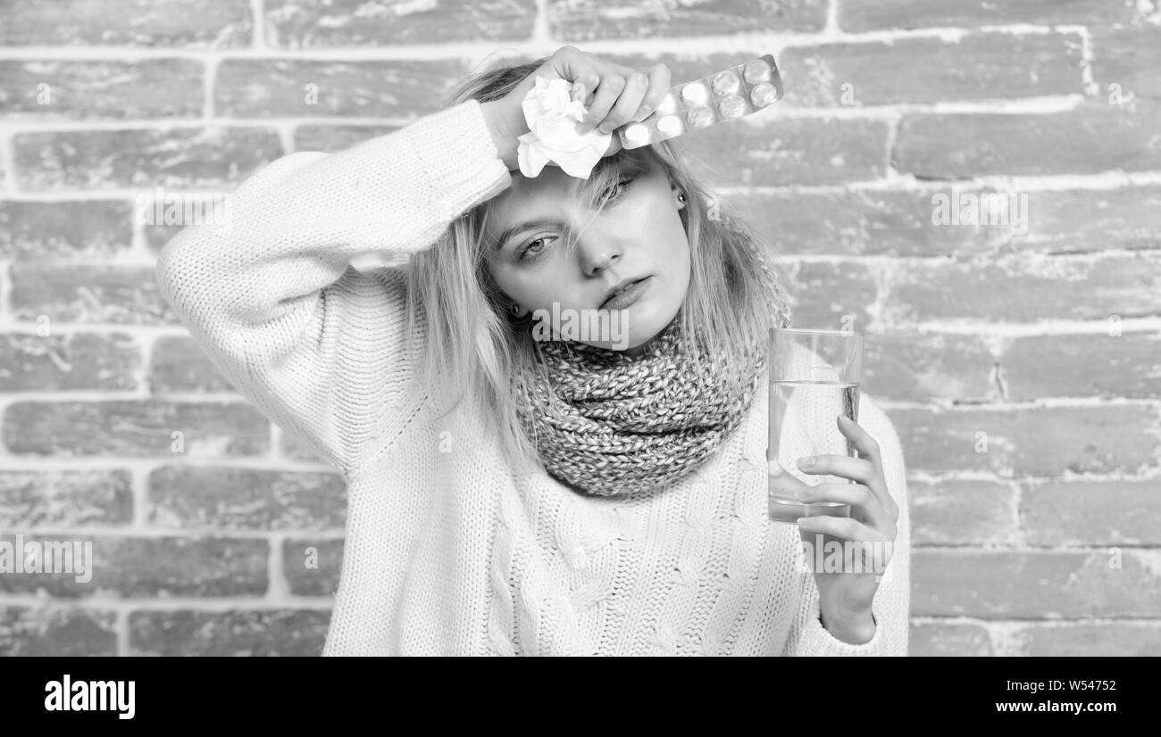 Girl taking vitamin tablets Black and White Stock Photos & Images - Alamy