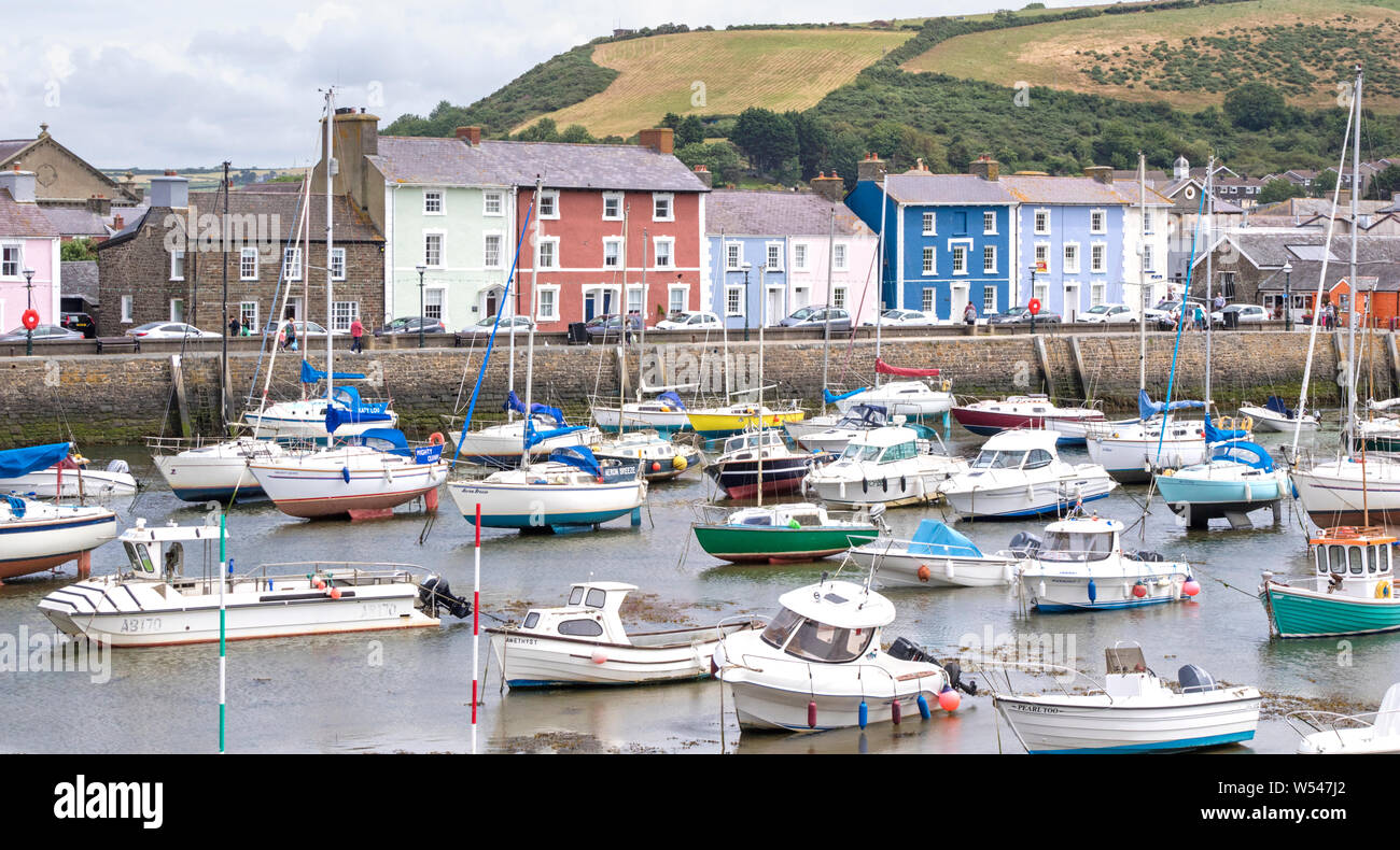 Aberaeron a popular seaside town in Ceredigion, Wales, UK Stock Photo