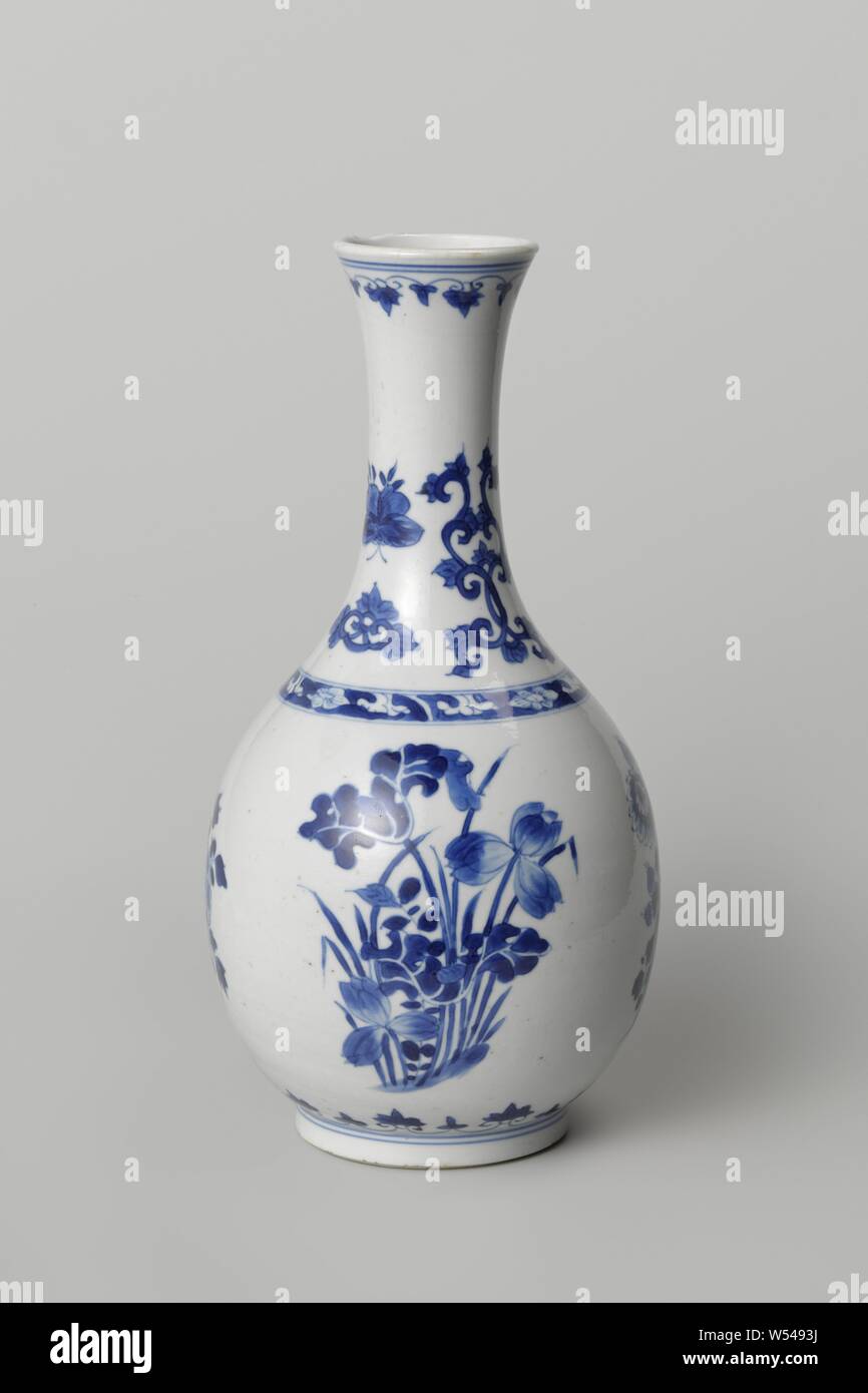 Pear Shaped Bottle Vase With Flowering Plants Bottle Shaped