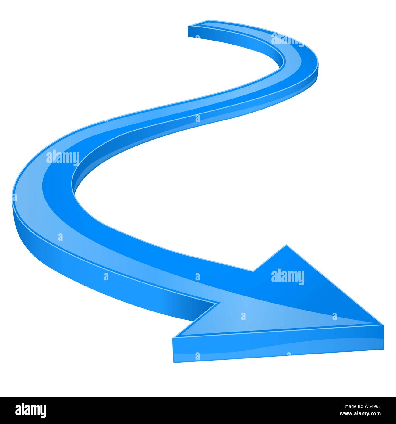 Blue arrow. Shiny 3d icon Stock Vector Image & Art - Alamy