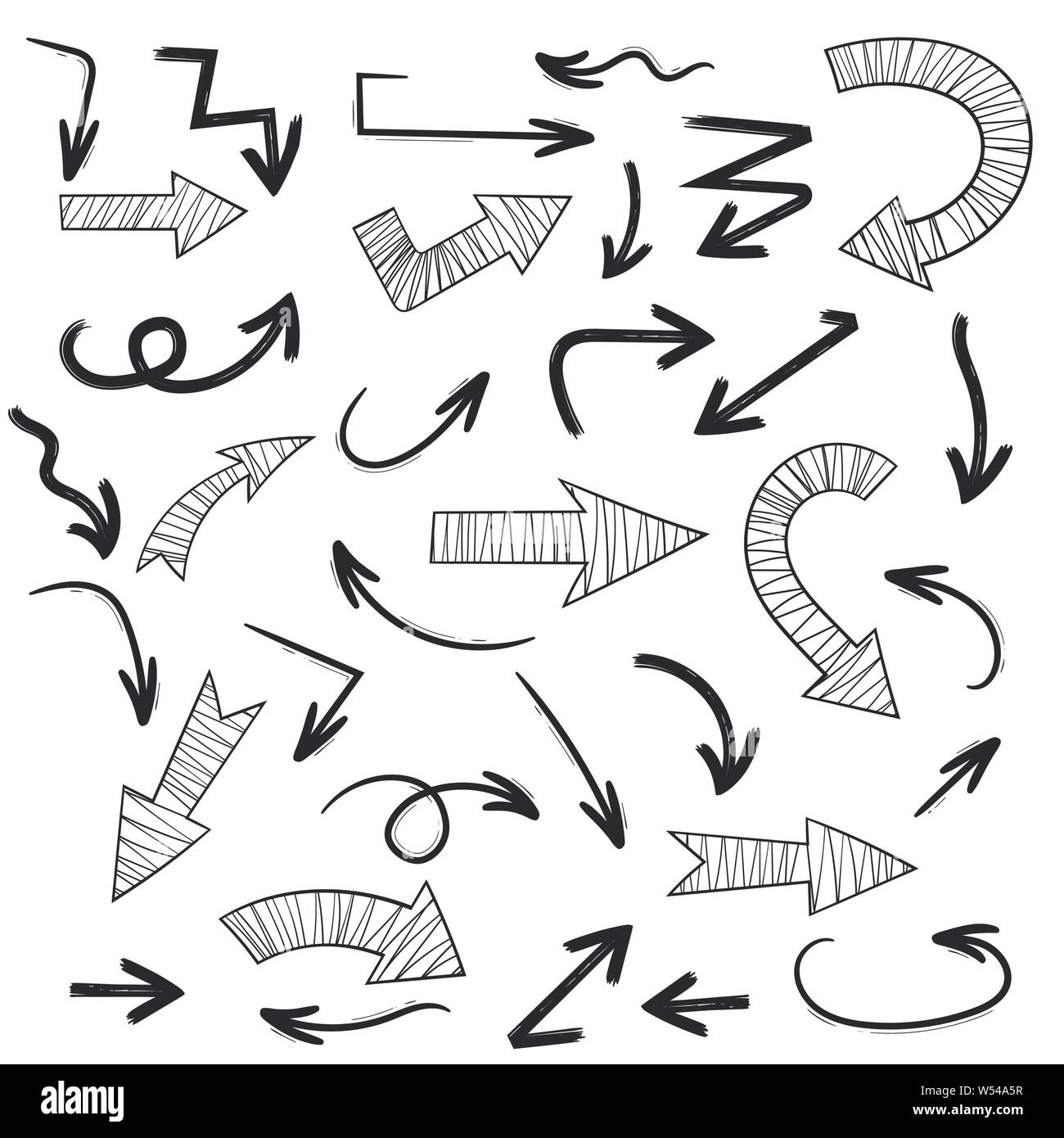 Hand drawn arrows Stock Vector