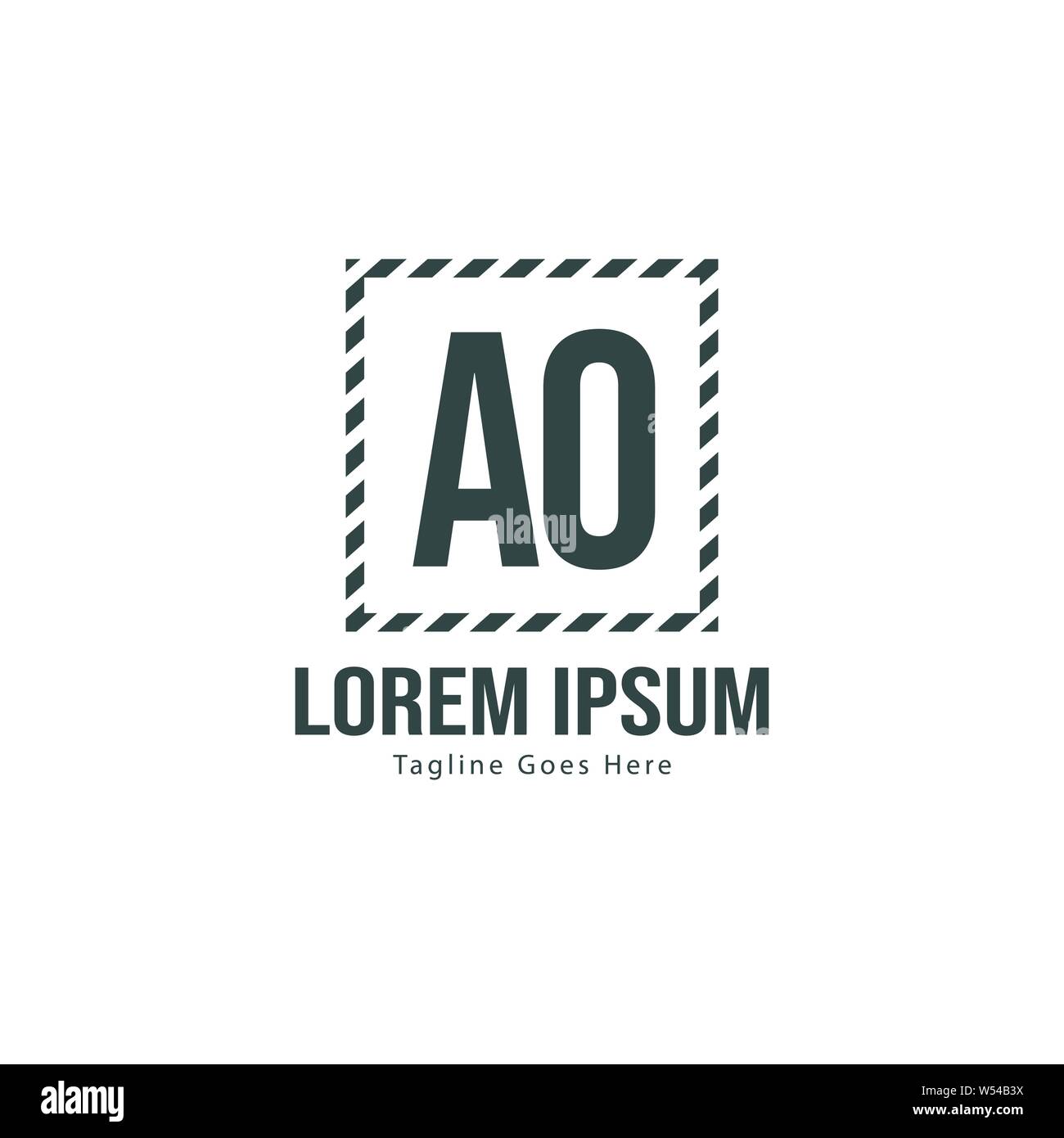 AO Letter Logo Design. Creative Modern AO Letters Icon Illustration