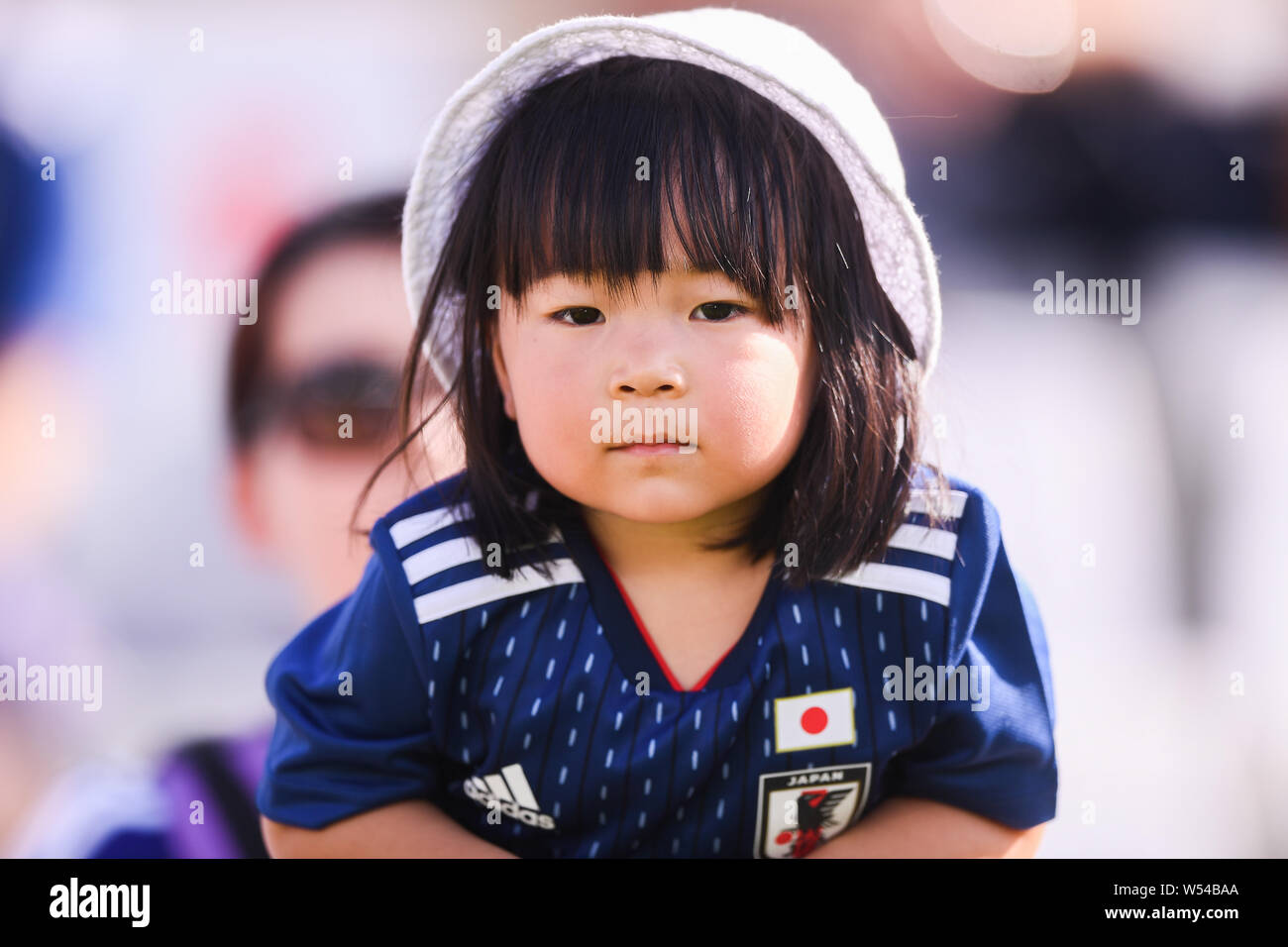 Little Japanese football fans show support for Japan national football