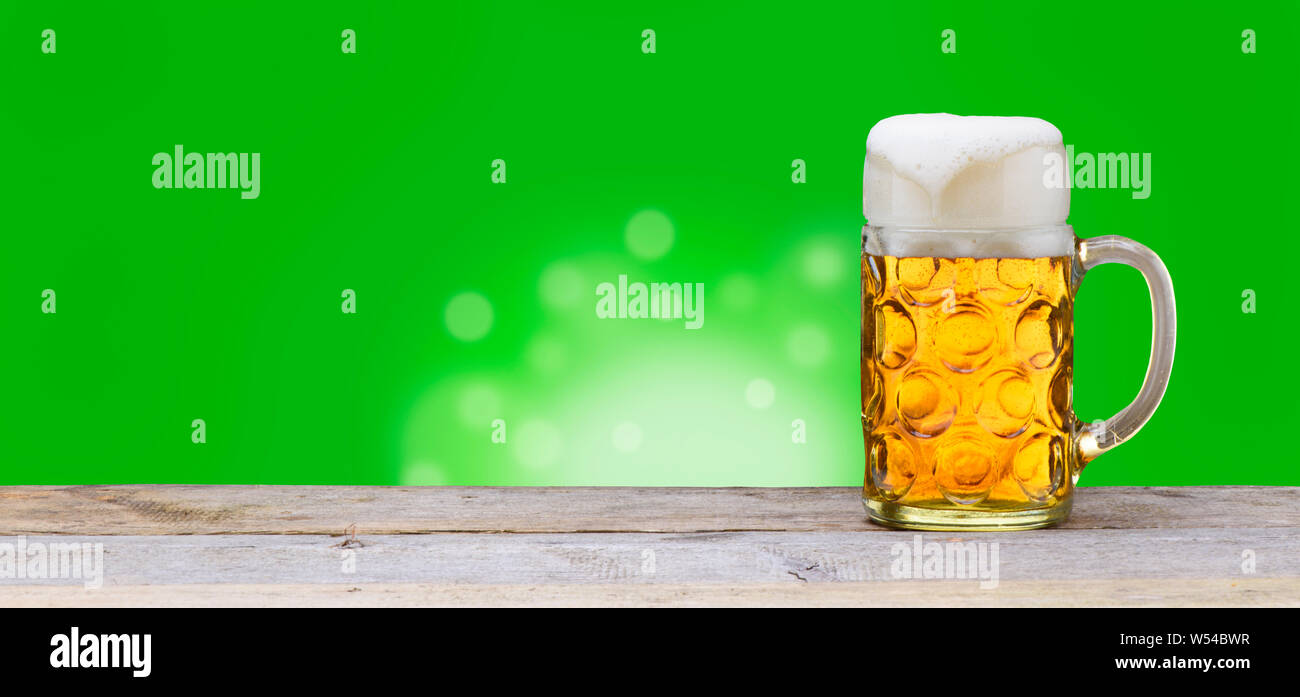 mug of lager beer at Oktoberfest in Munich Stock Photo