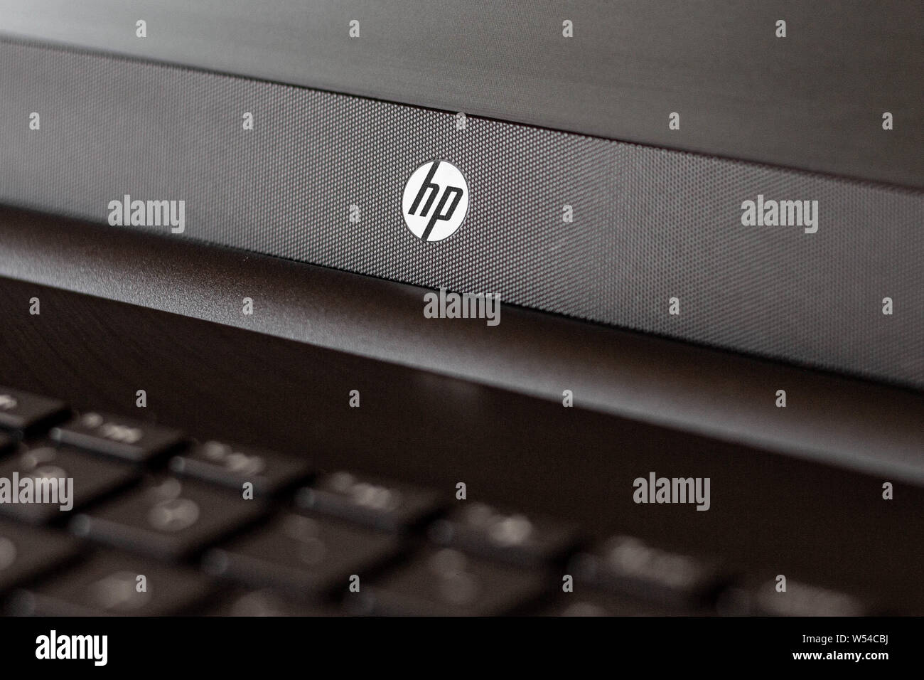 HP Laptop Logo, Notebook, Computer. Stock Photo