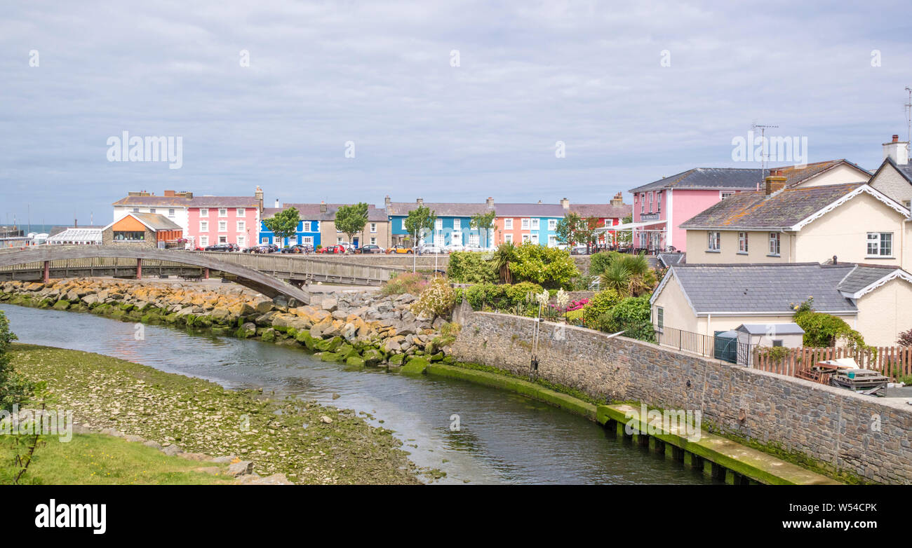 Aberaeron a popular seaside town in Ceredigion, Wales, UK Stock Photo