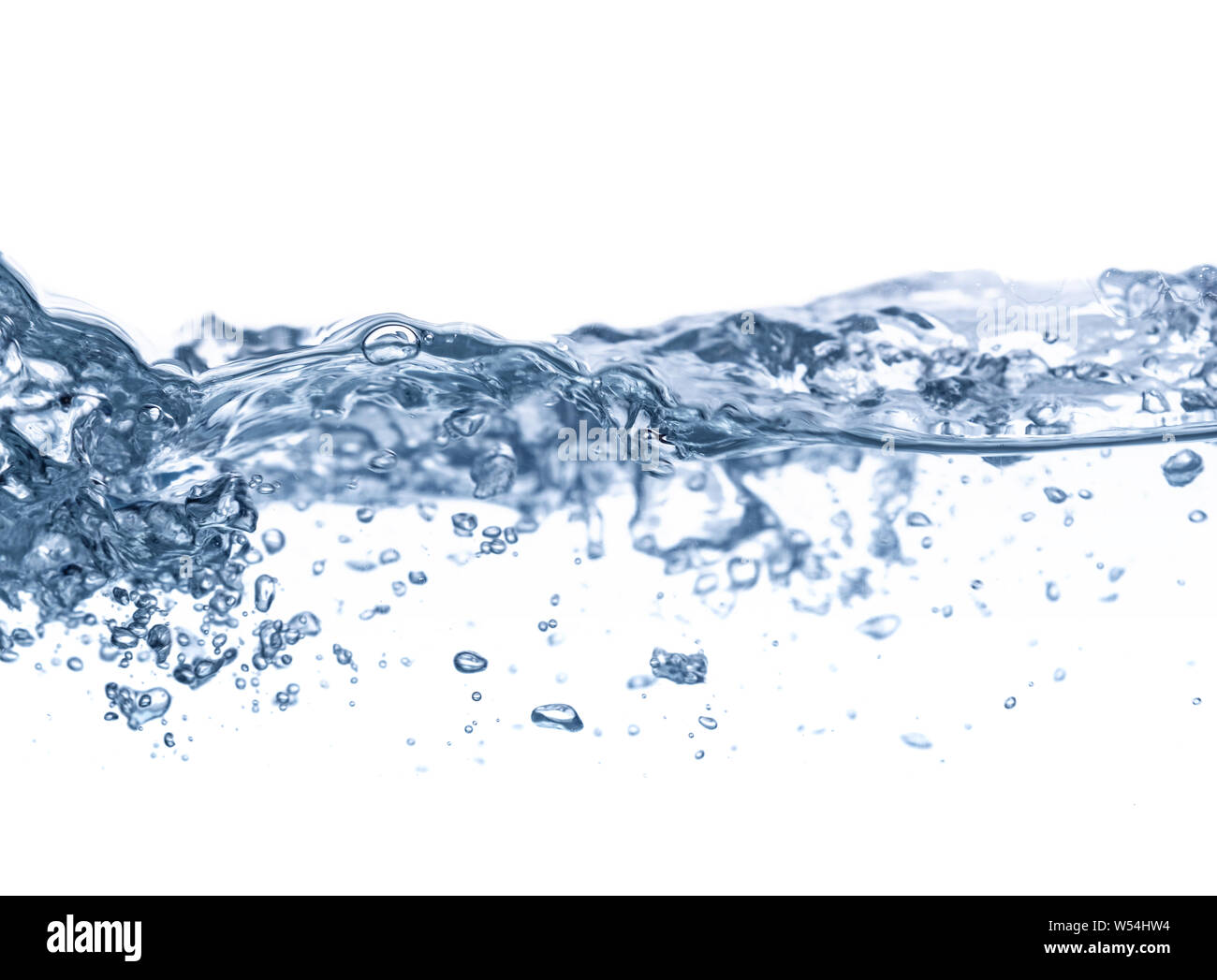 Texture of water on transparent or white background. Stock Photo