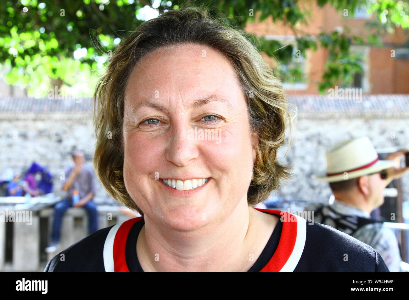 ANNEMARIE TREVELYAN MP PICTURED AT COLLEGE GREEN IN THE CITY OF