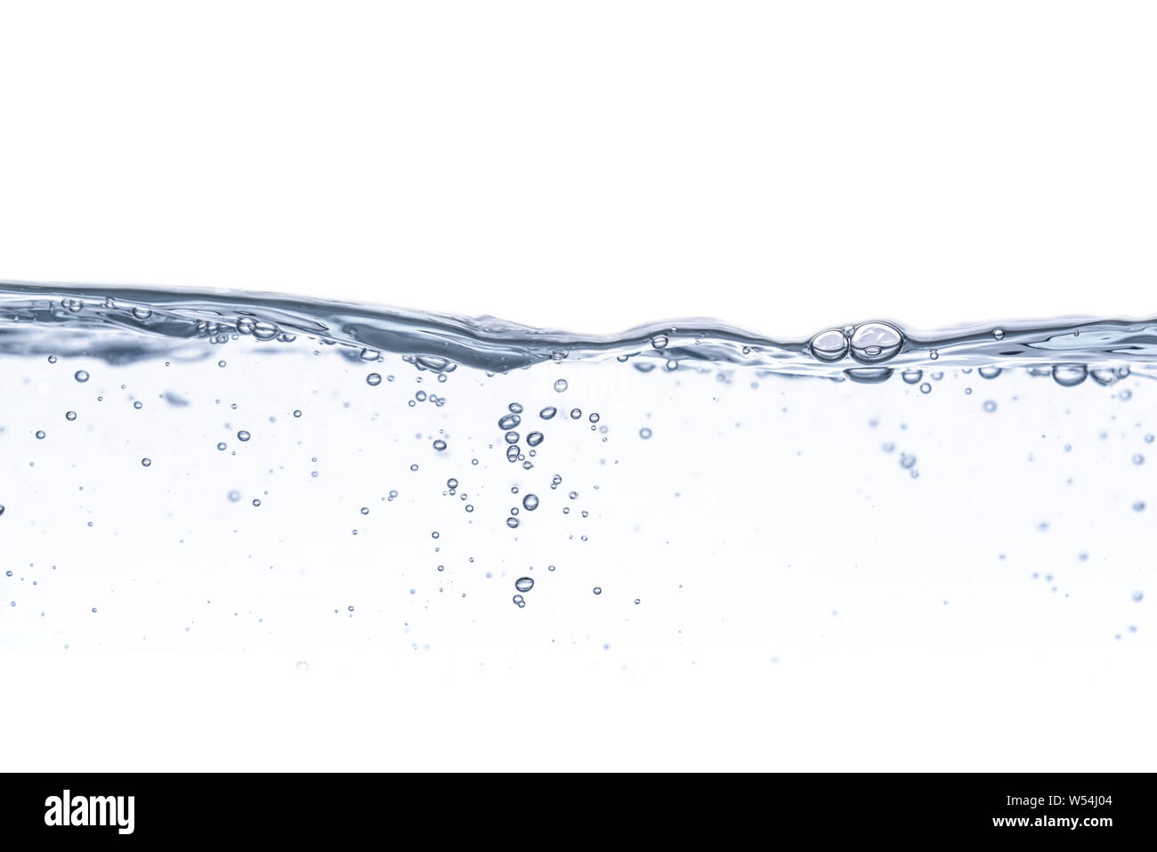 Texture of water on transparent or white background. Stock Photo