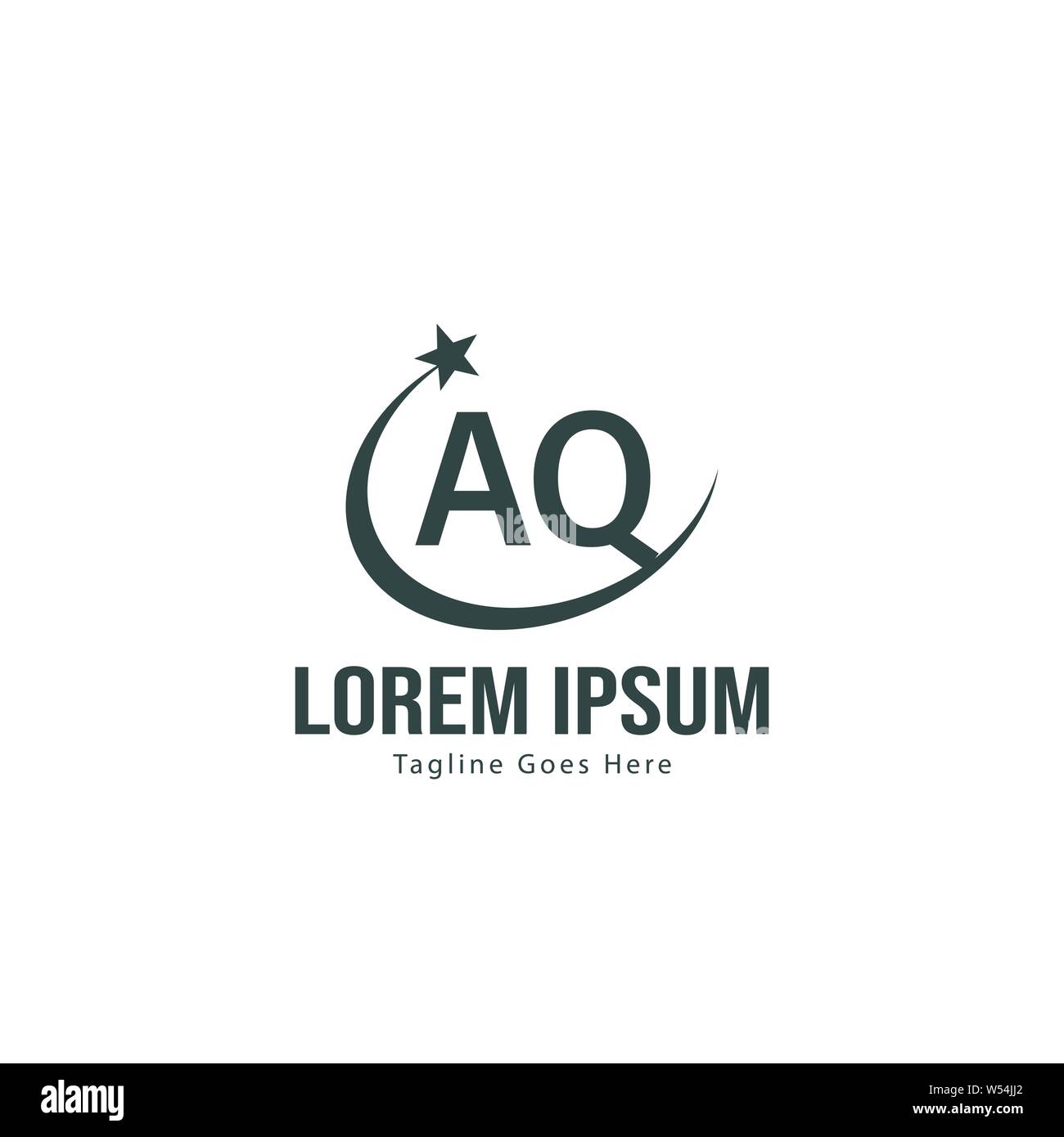 AQ Letter Logo Design. Creative Modern AQ Letters Icon Illustration ...