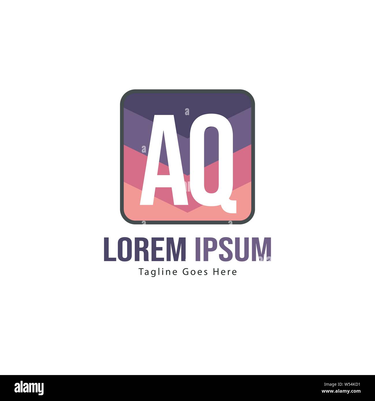 AQ Letter Logo Design. Creative Modern AQ Letters Icon Illustration ...