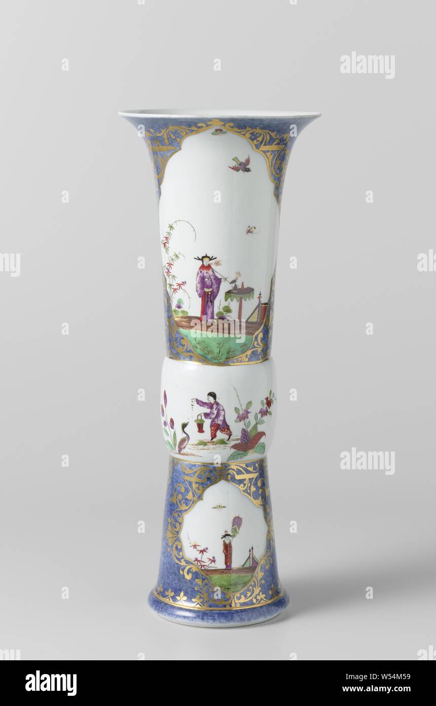 Pair Of Vases Vase Multi Colored Painted With Chinese In Saved