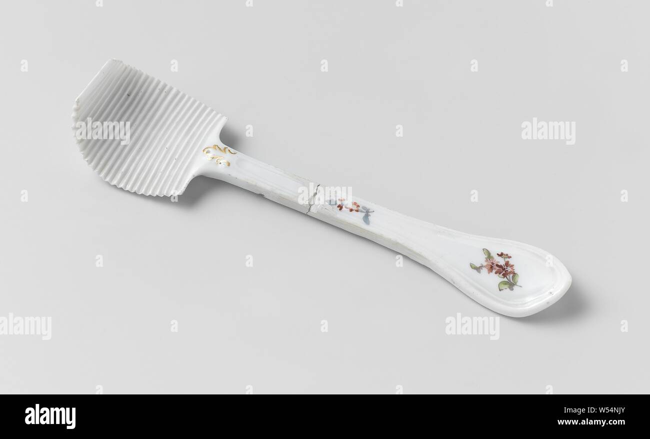 Butter Trowel, multicolored painted with Deutsche Blumen, insects and fruits, Butter Trowel of