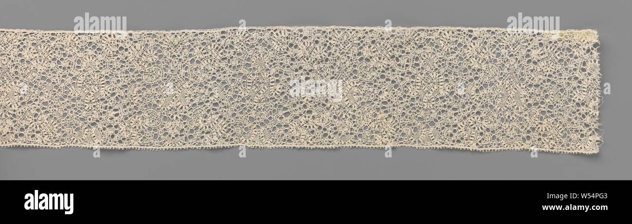 Strip Of Bobbin Lace With Human Like Figures Made Of Narrow