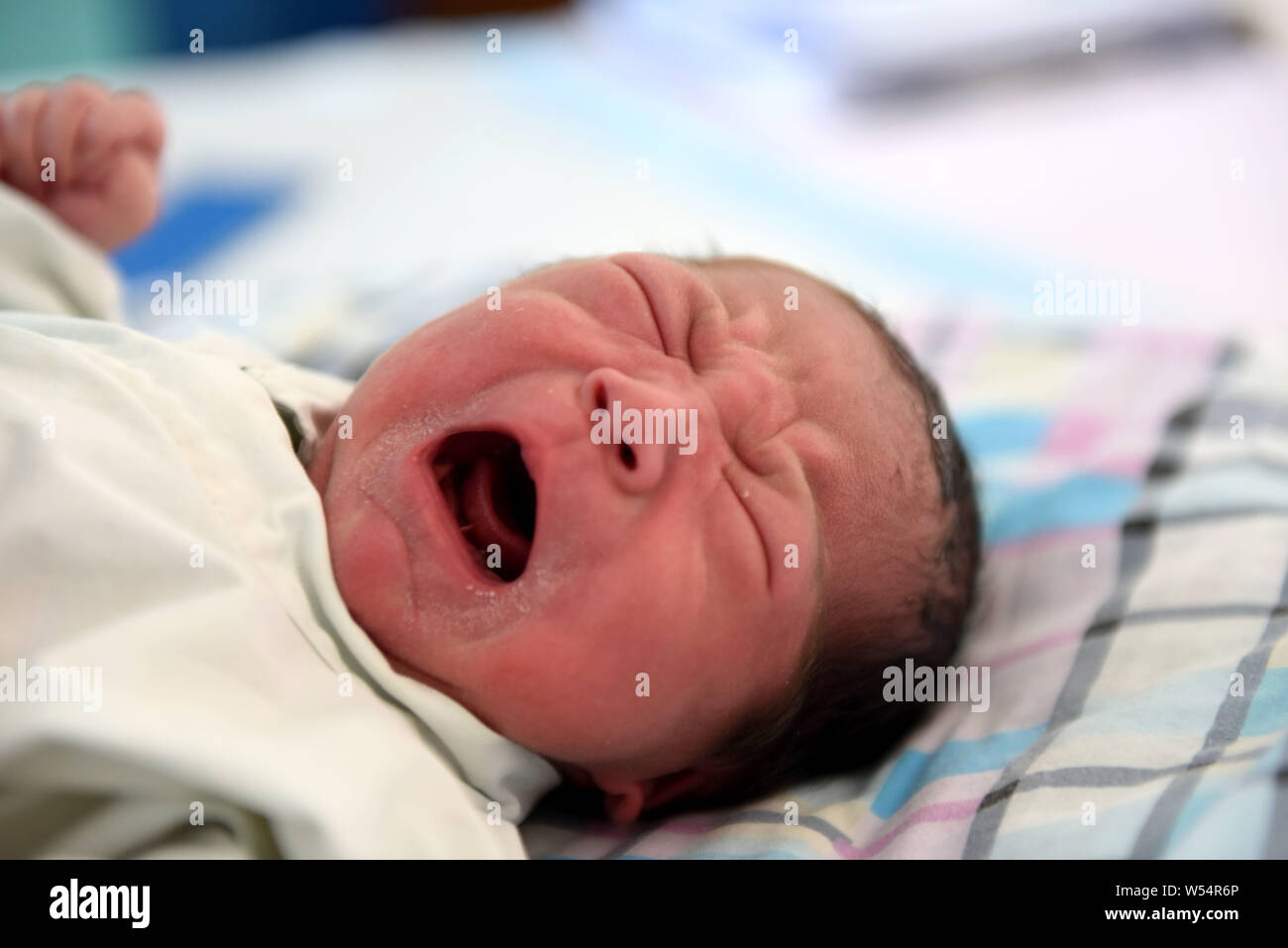 FILE--A Chinese newborn baby is seen at a hospital in Huainan city, east  China's Anhui province, 1 October 2018. Births on the Chinese mainland de  Stock Photo - Alamy